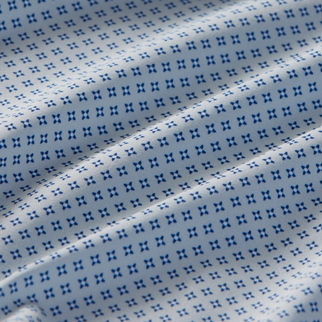 Tailored-Fit Dress Shirt with Micro Diamond Pattern