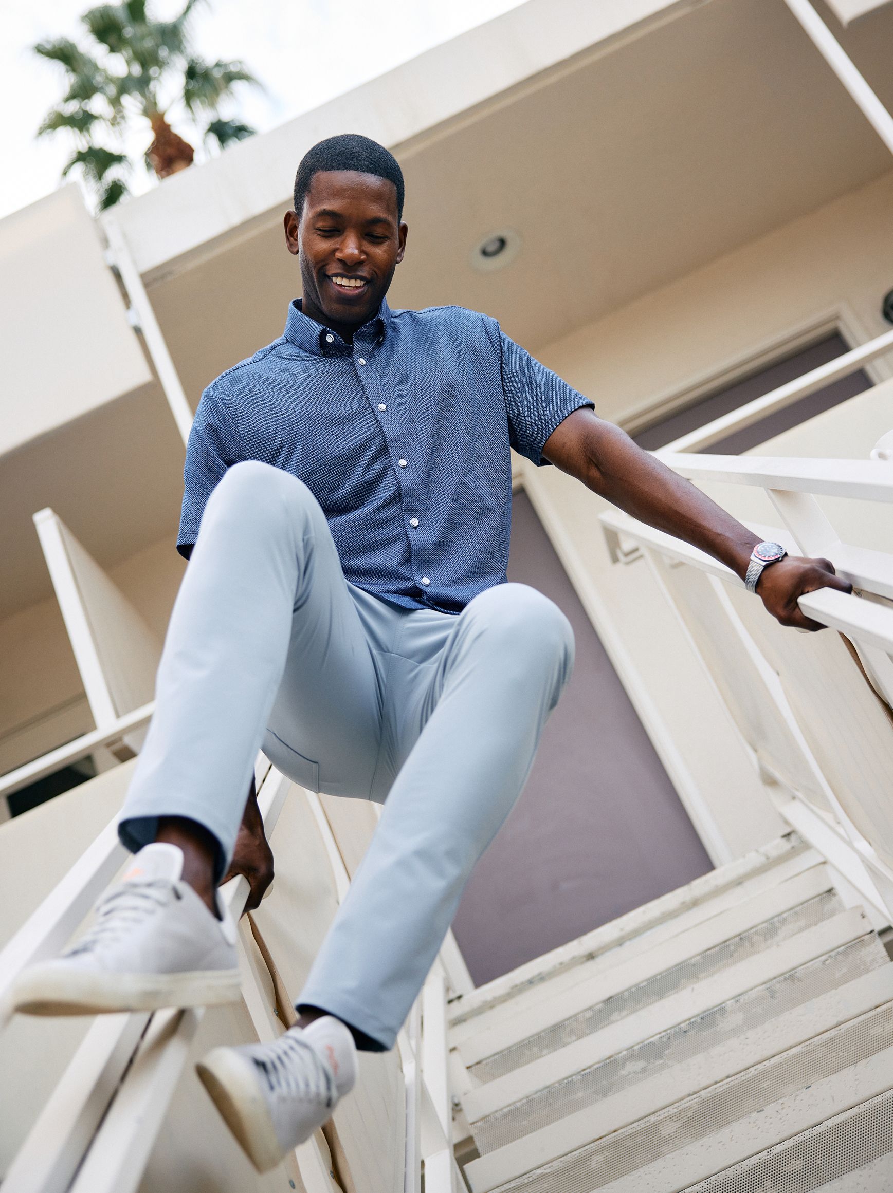 Mizzen man looking great at a photo shoot.