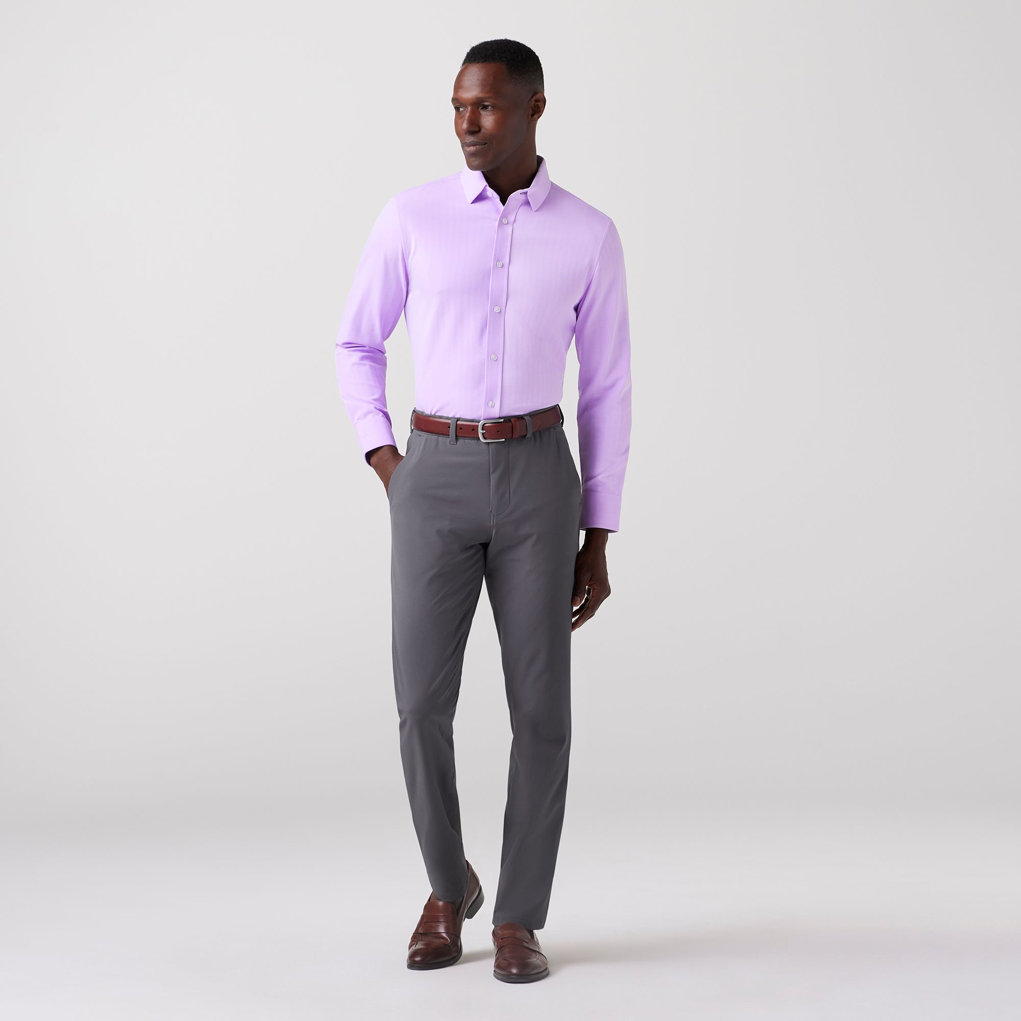 ★MUSINSA STANDARD★ Relaxed soft poplin shirt purple grey M MUSINSA | MUSINSA STANDARD Relaxed Soft Poplin Short Sleeve