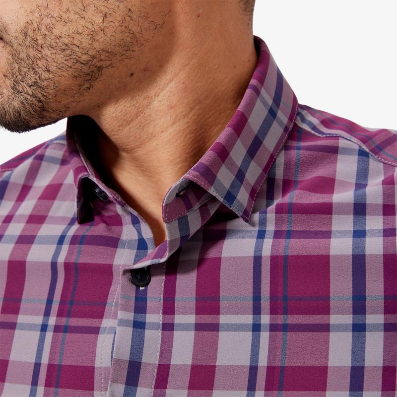 Leeward No Tuck Dress Shirt - Silver Filbert Plaid main image 1