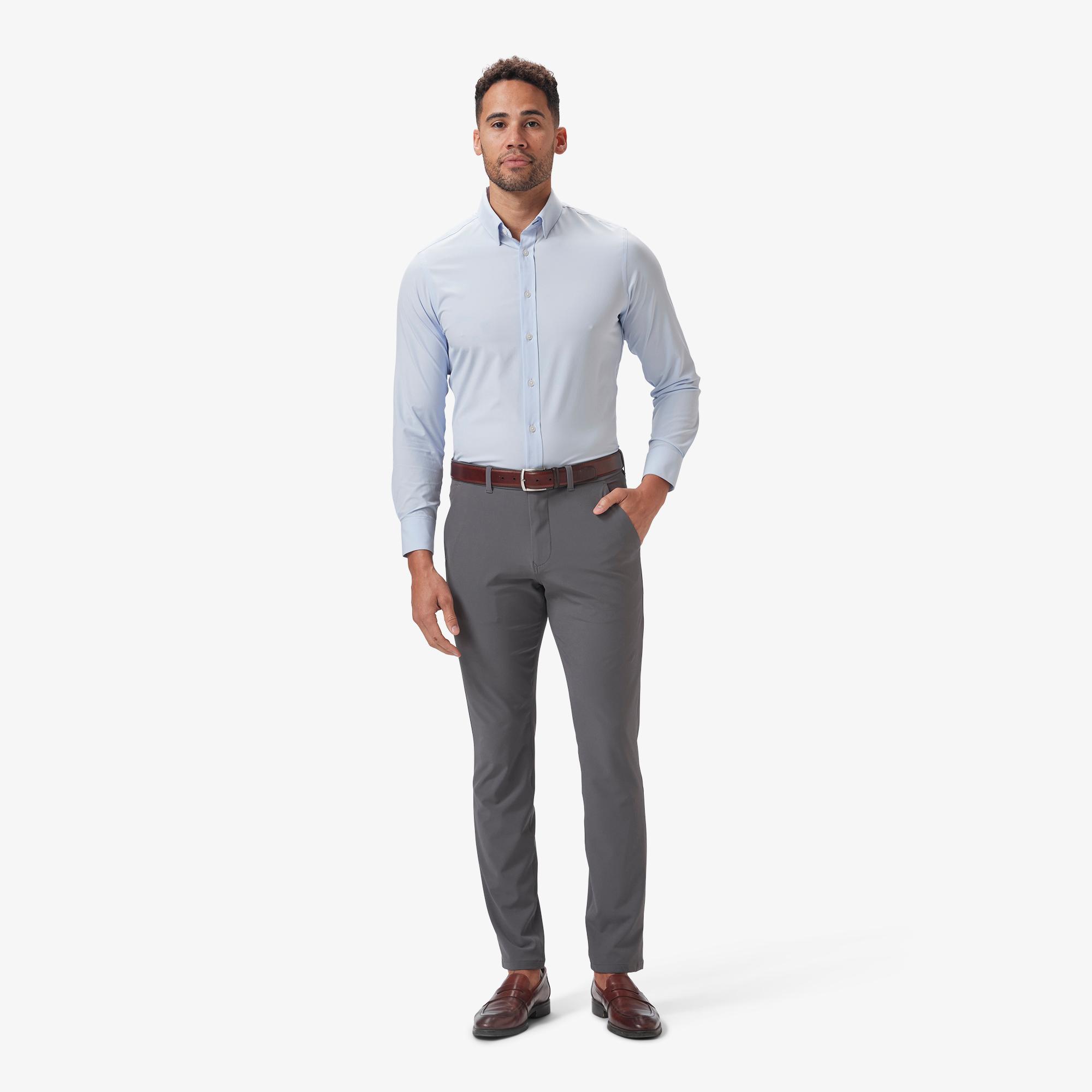 Black Solid Dress Shirt - Mizzen+Main