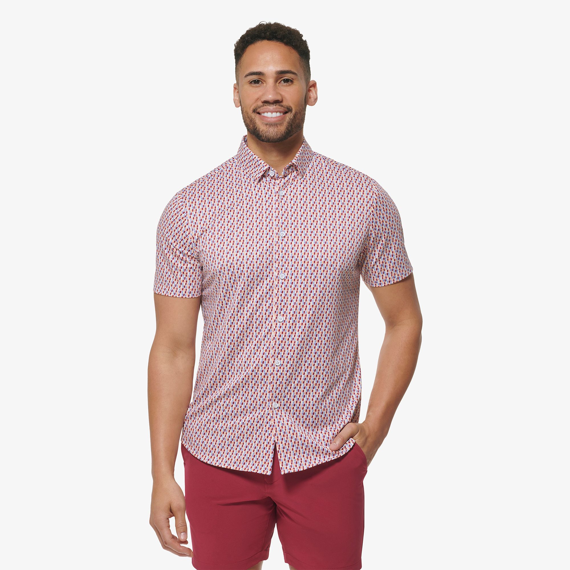 Halyard Short Sleeve - Prairie Sunset Tile Print - Mizzen+Main