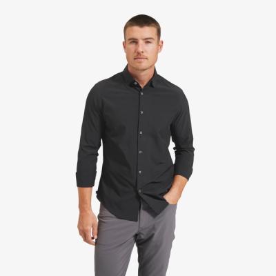 Black Solid Dress Shirt - Mizzen+Main