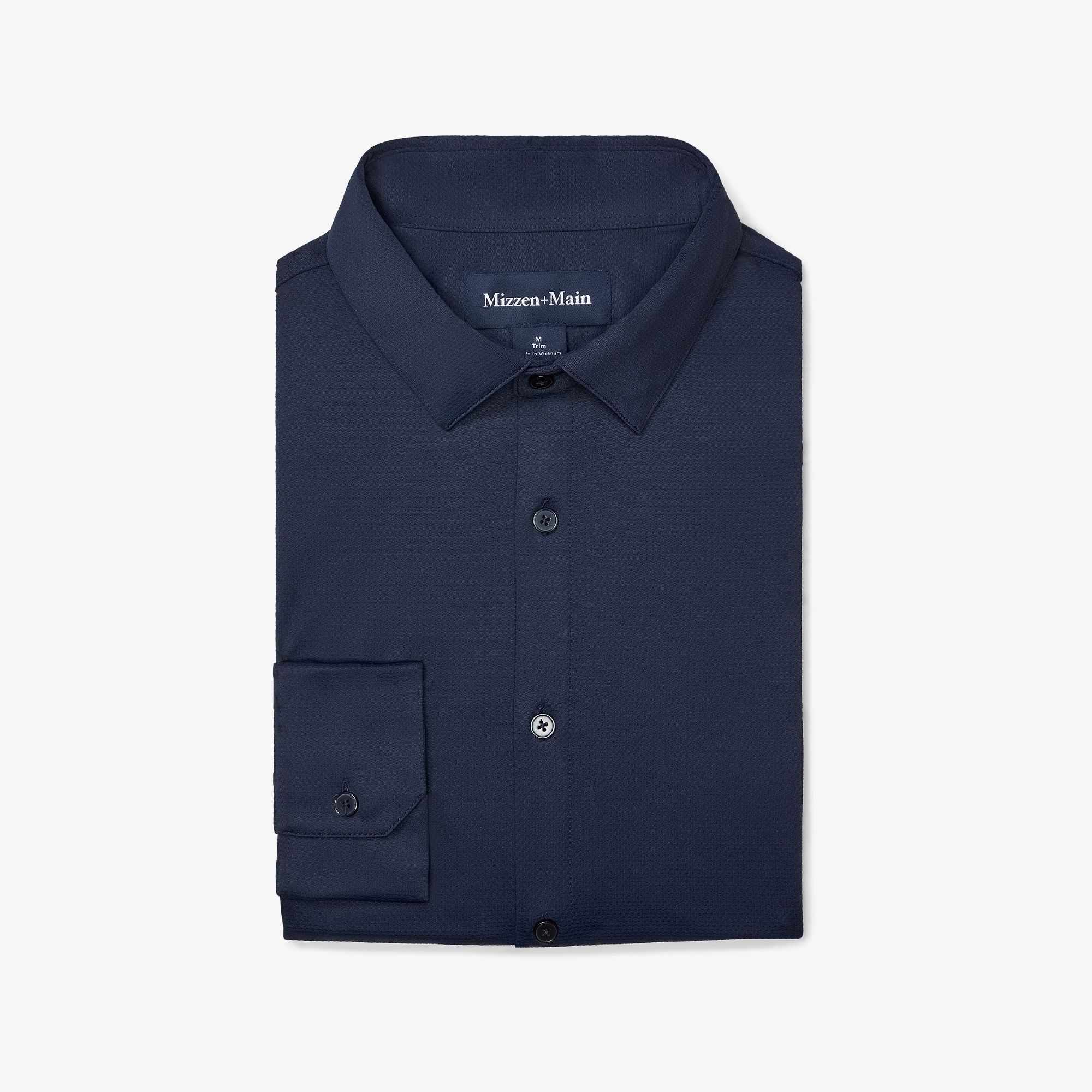 Navy Halyard Dress Shirt - Mizzen+Main
