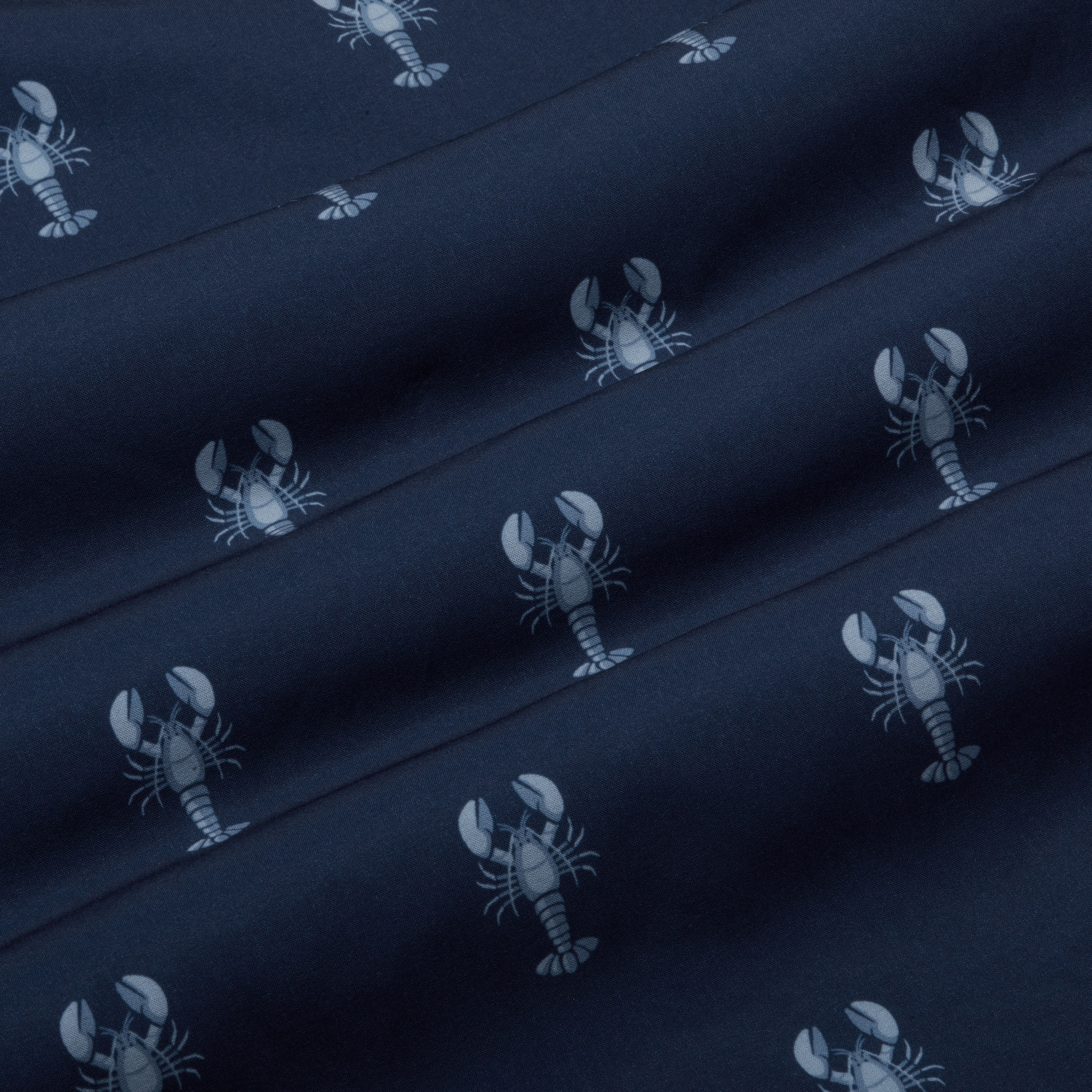 Navy Lobster Print Dress Shirt - Mizzen+Main