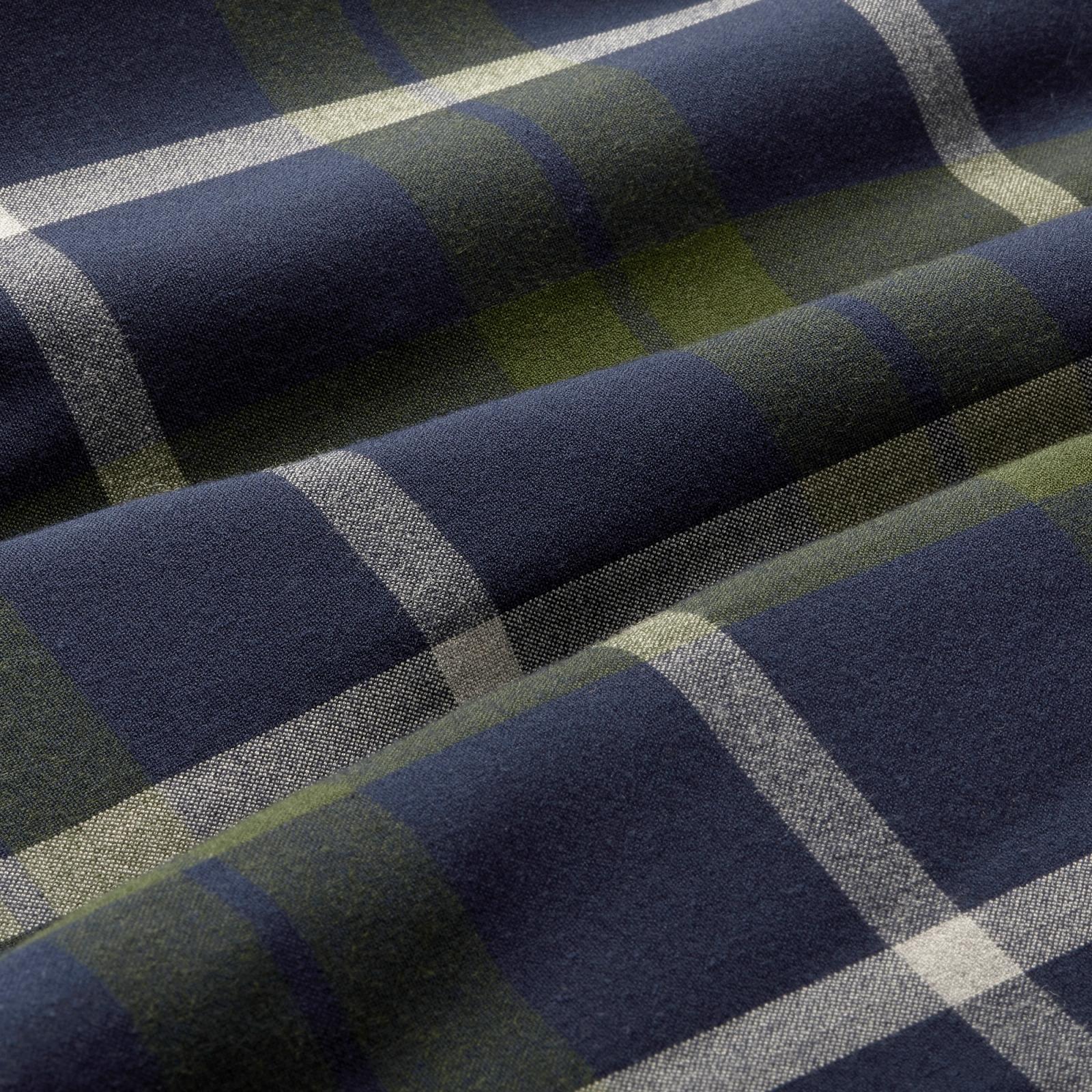 Olive Navy Large Plaid City Flannel - Mizzen+Main