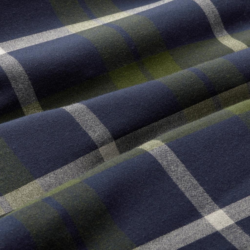 U02: Royal Blue & Black Organic Flannel Plaid, 100% Cotton, 44 wide. $8.99  per half yard.