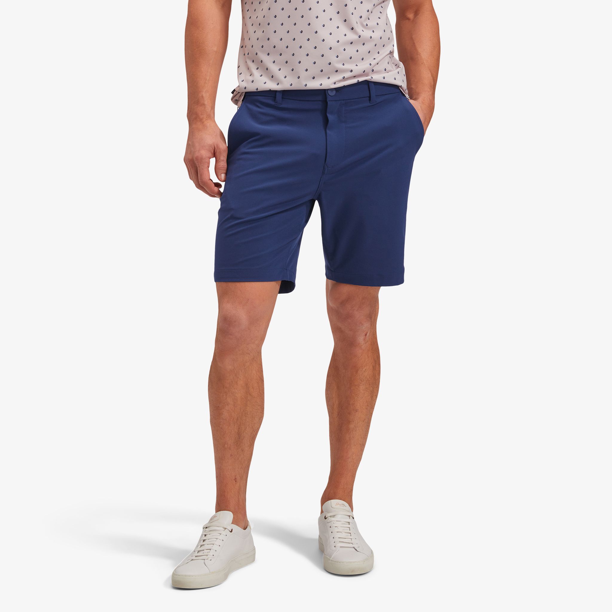 mens blue khaki shorts