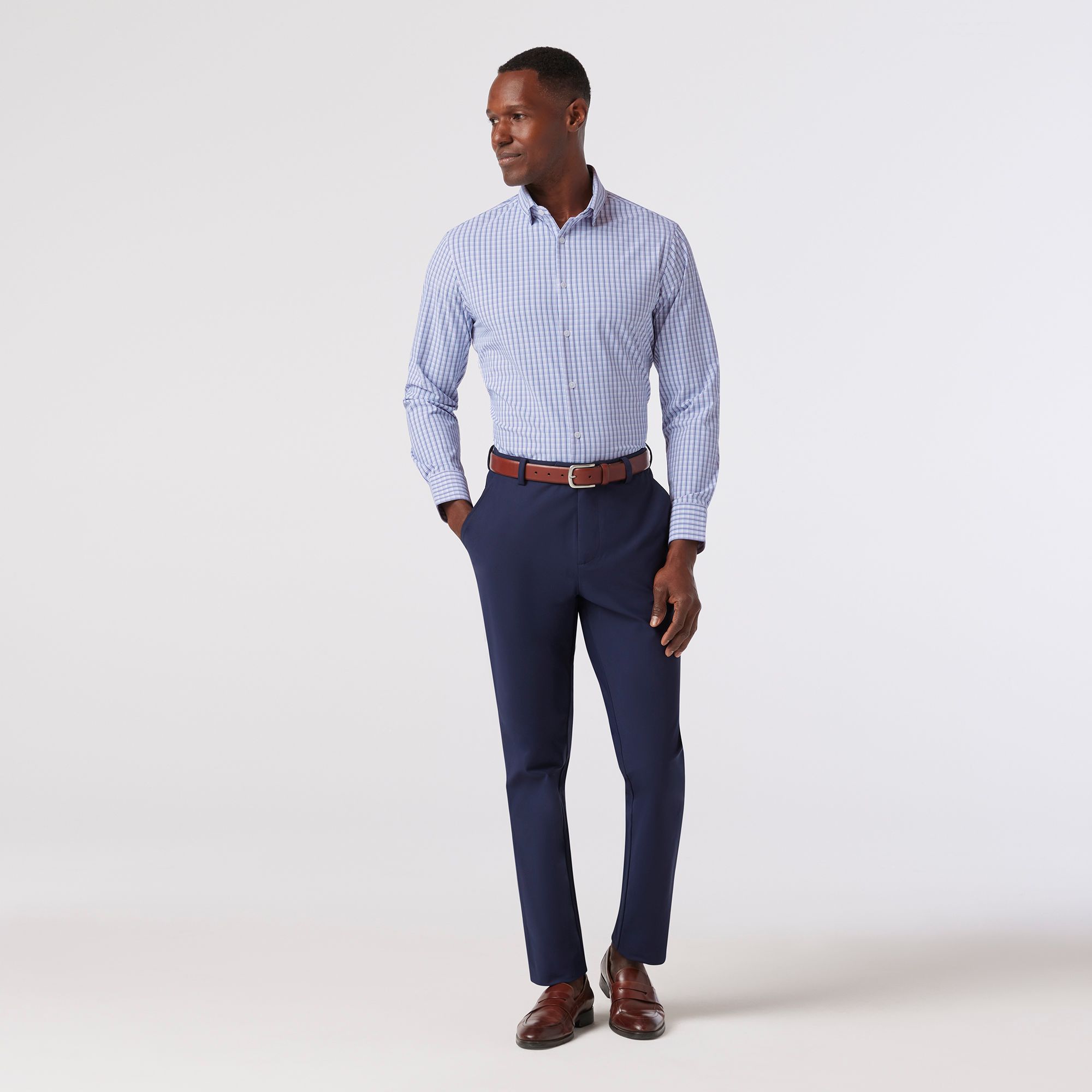 Leeward Dress Shirt - Lilac Madison Check