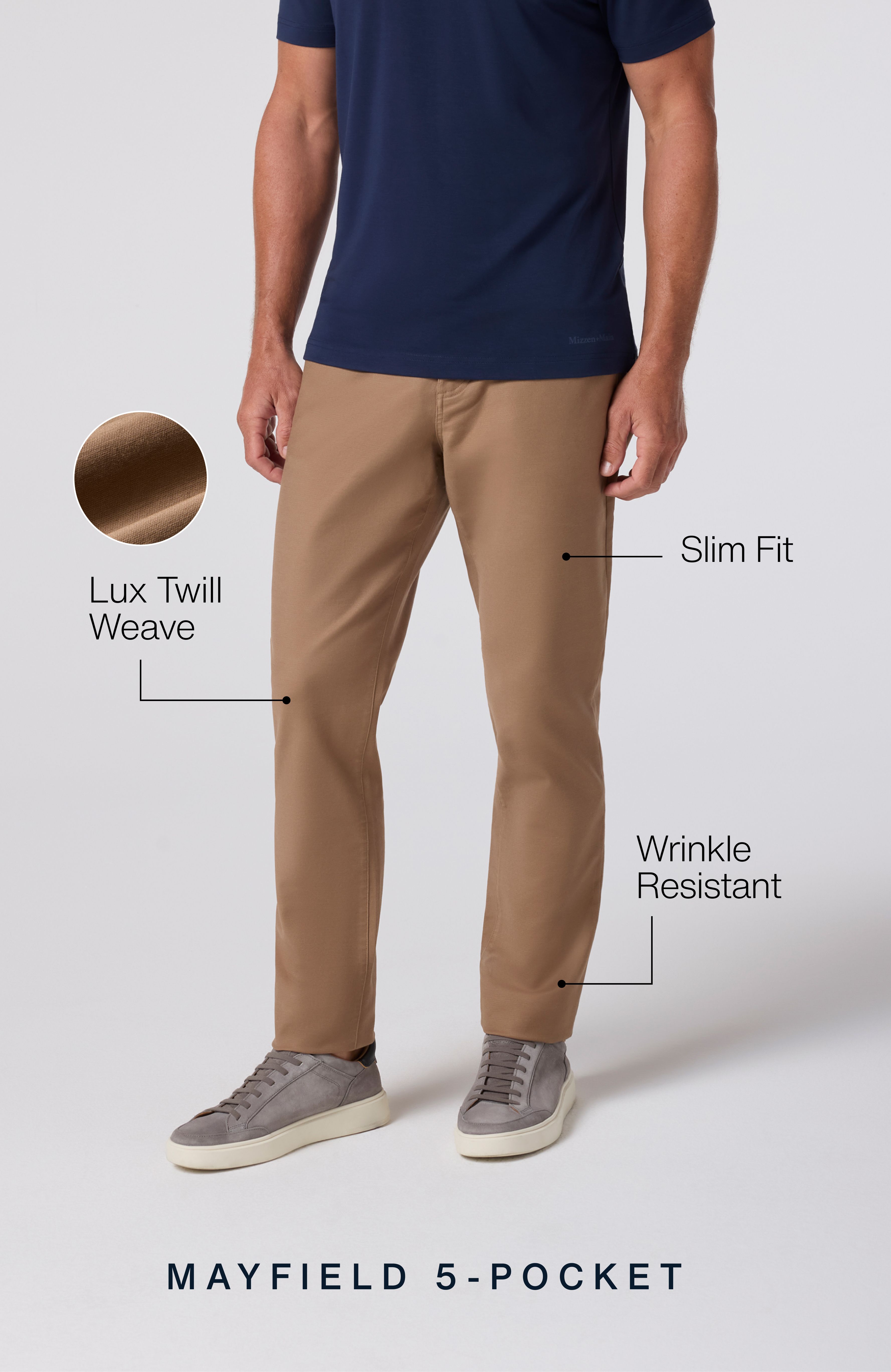 Mayfield 5 Pocket- Lux twill weave, Slim fit, Wrinkle resistant