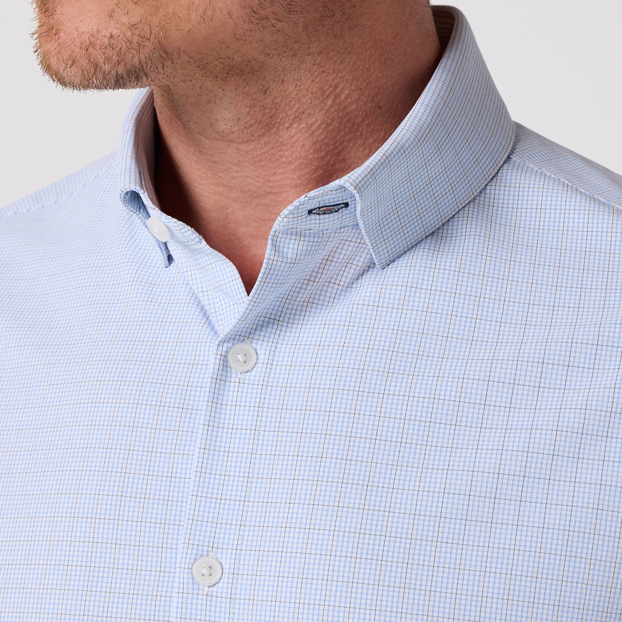 Denim Blue Solid Hillcrest Quarter Zip | Mizzen+Main