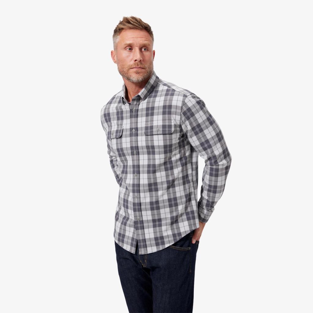 Maine Stretch Flannel Shirt - Midnight Plaid