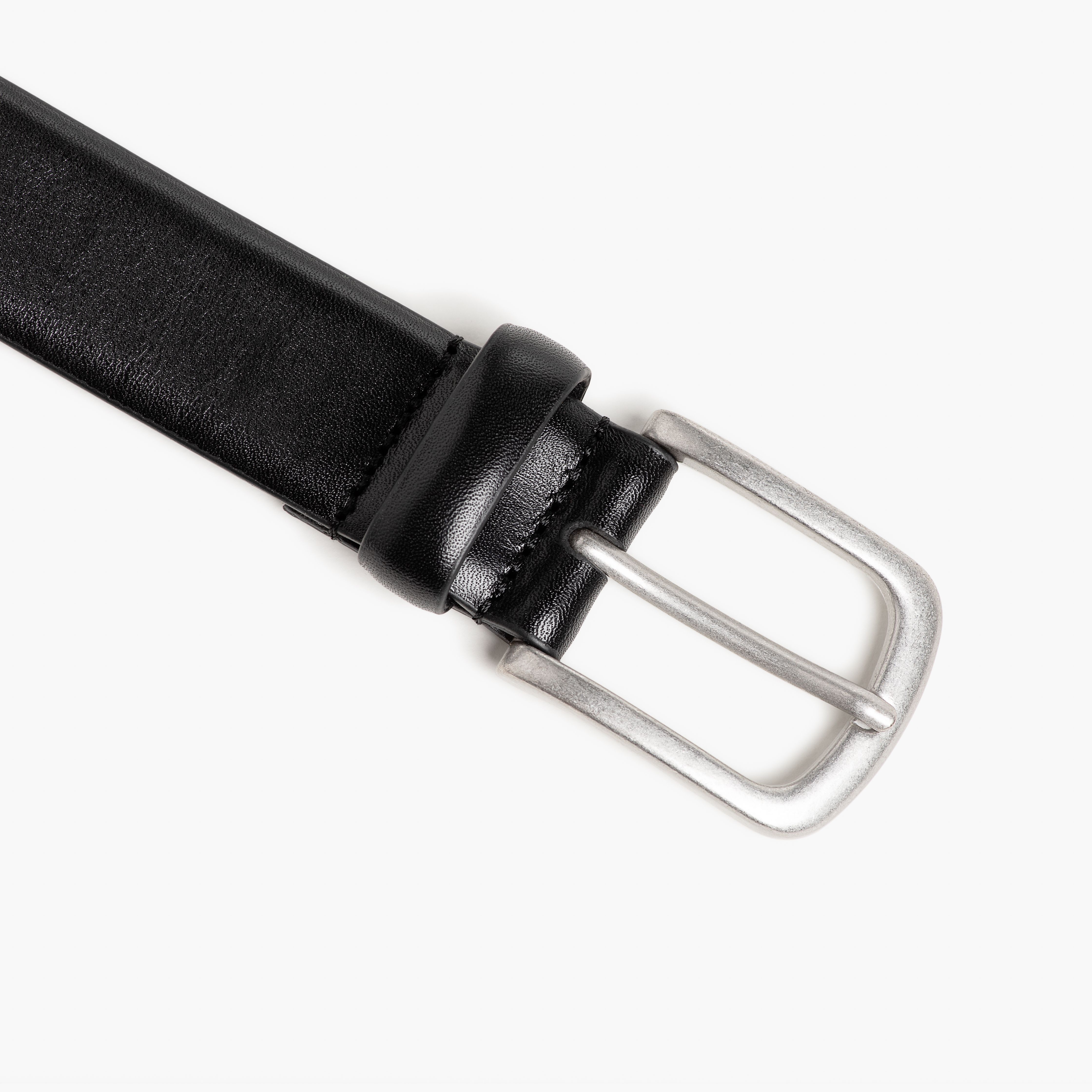 Leather Belt - Black Solid