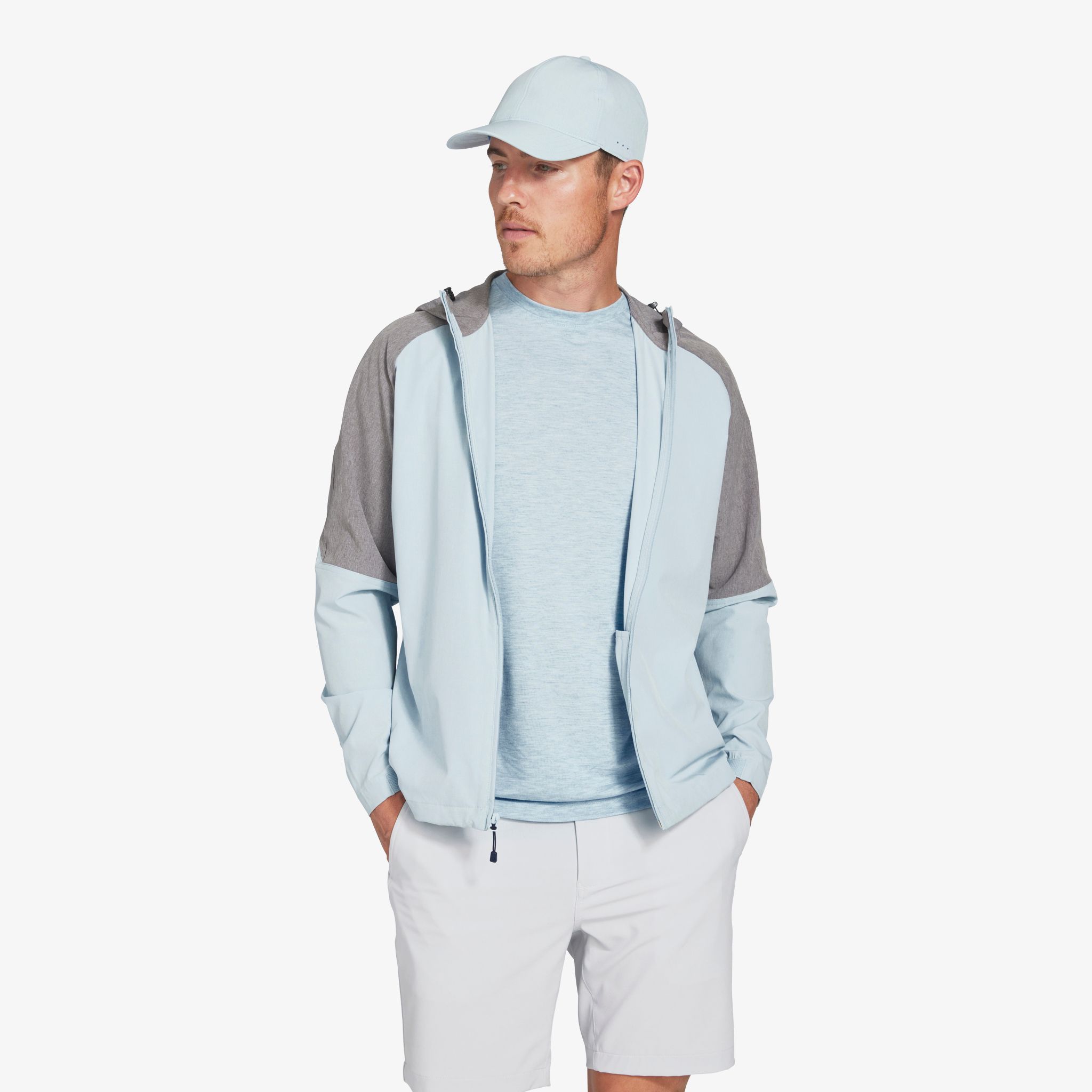 HydraShift Jacket - Light Blue and Gray Heather