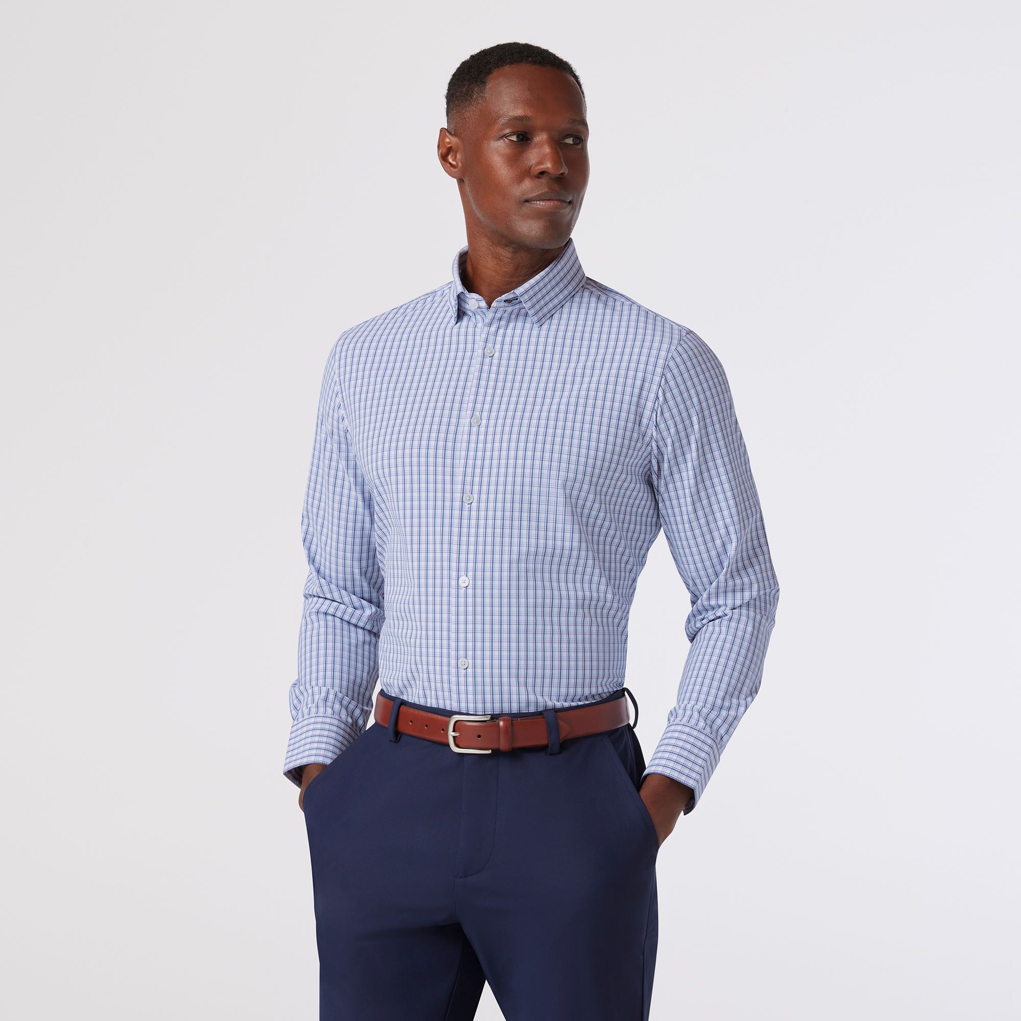 Leeward Dress Shirt - Lilac Madison Check