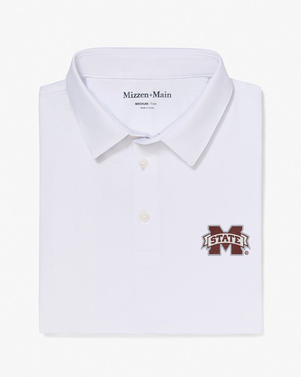 Mississippi State Versa Polo - White Solid