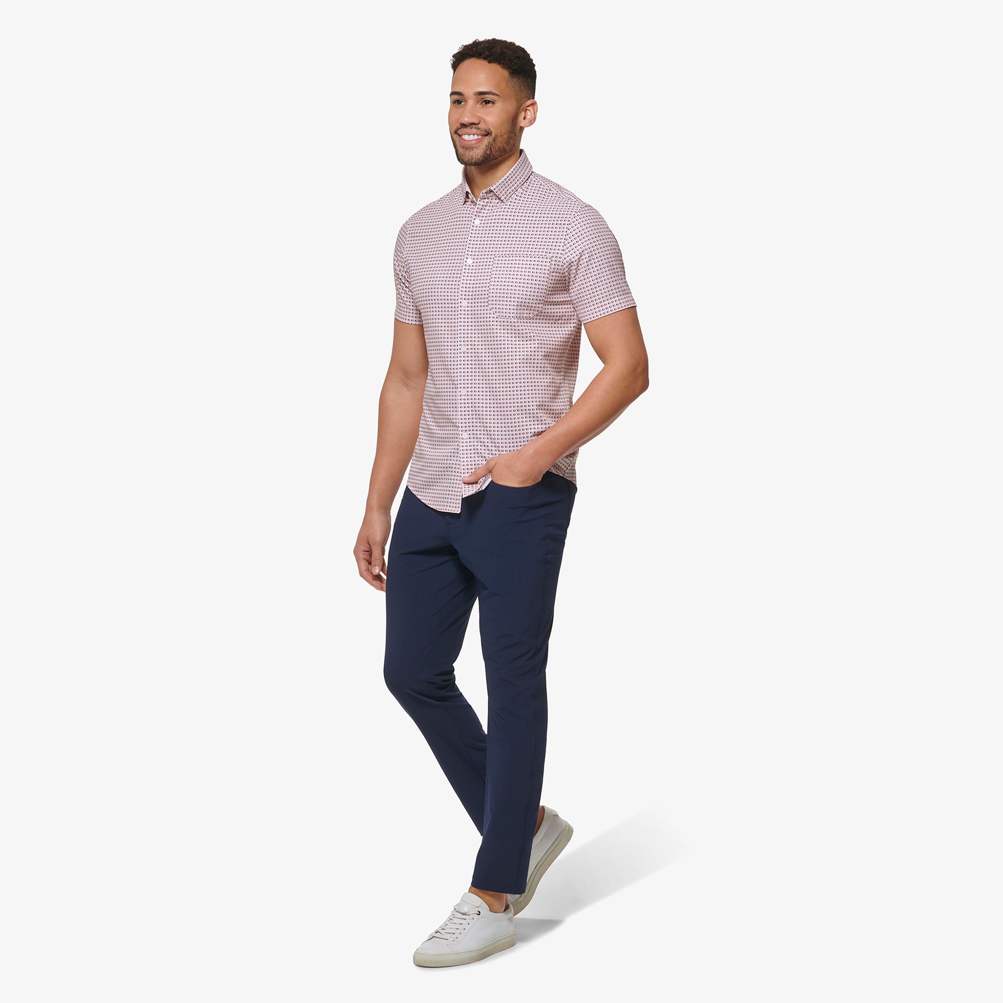 Leeward Short Sleeve - Lotus Geo Print - Mizzen+Main