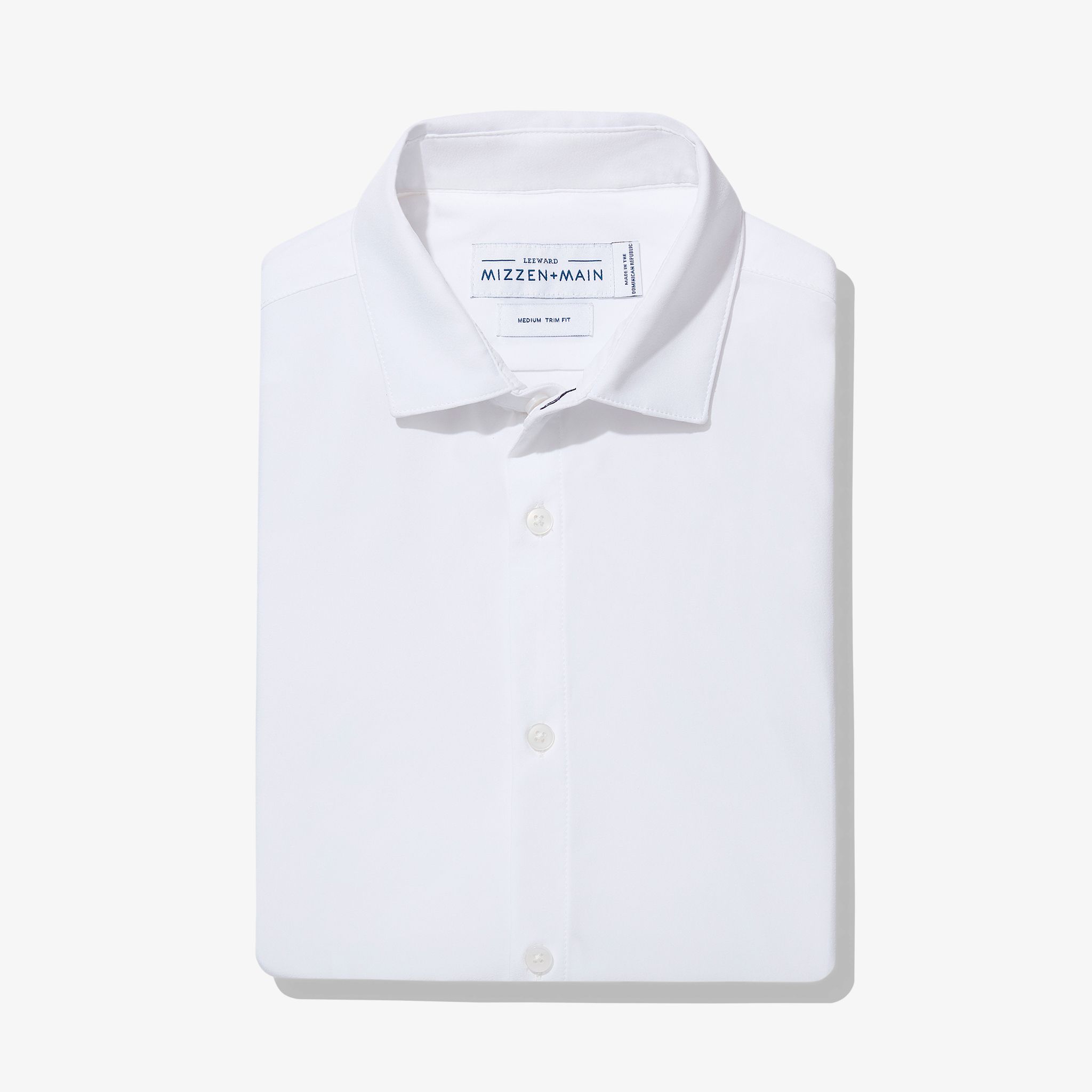 White dress shirt clearance with black buttons