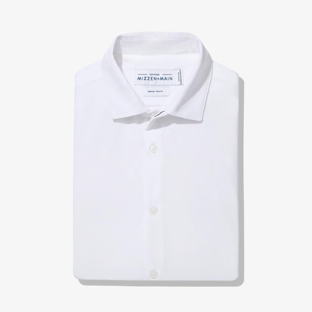 Source Classic Men's Dress Shirt White Polyester Slim Fit Square Collar  Business Dress Shirts For Men on m.
