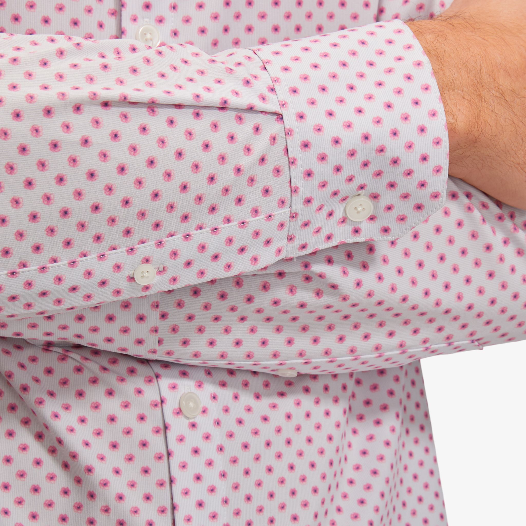 Pink Floral Print Dress Shirt - Mizzen+Main