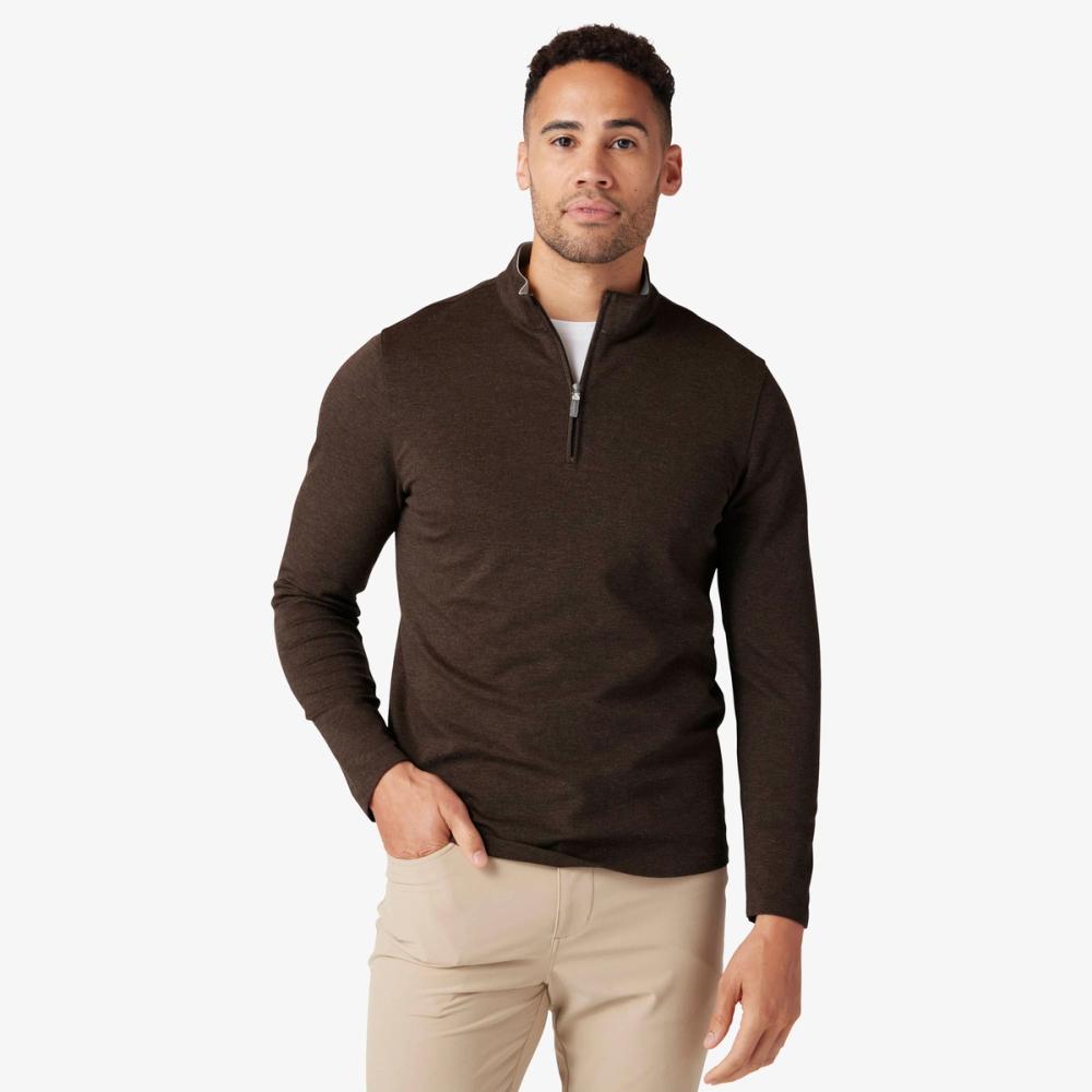 ProFlex Quarter Zip - Chocolate Heather - Mizzen+Main