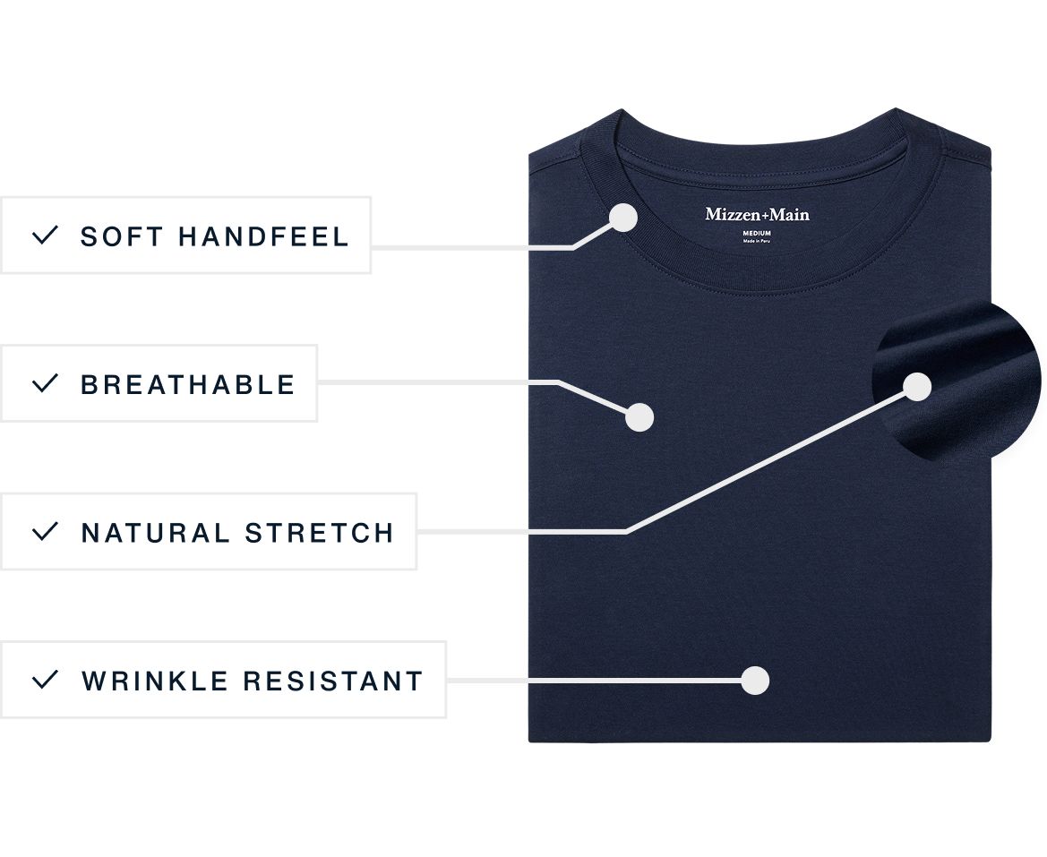 A flat lay of our Ashe The Palmer T-Shirt highlighting its features.