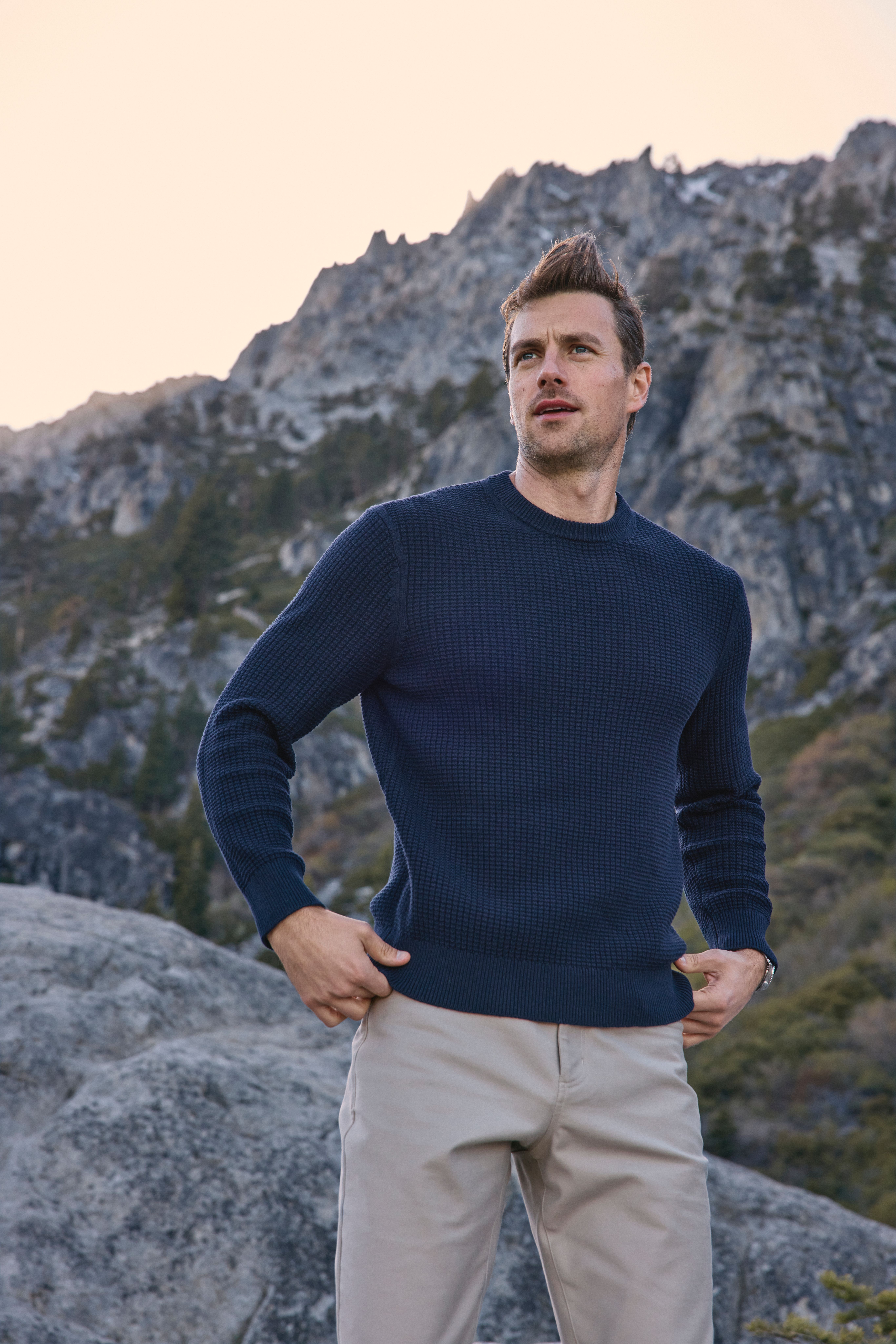 Mizzen man looking great at a photo shoot.