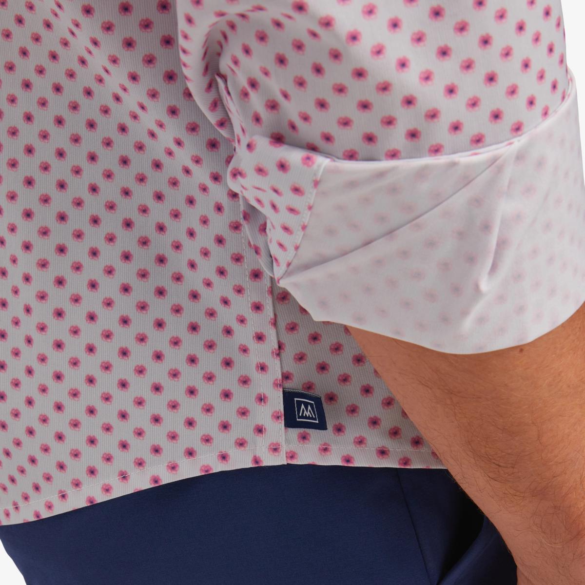 Pink Floral Print Dress Shirt Mizzen+Main