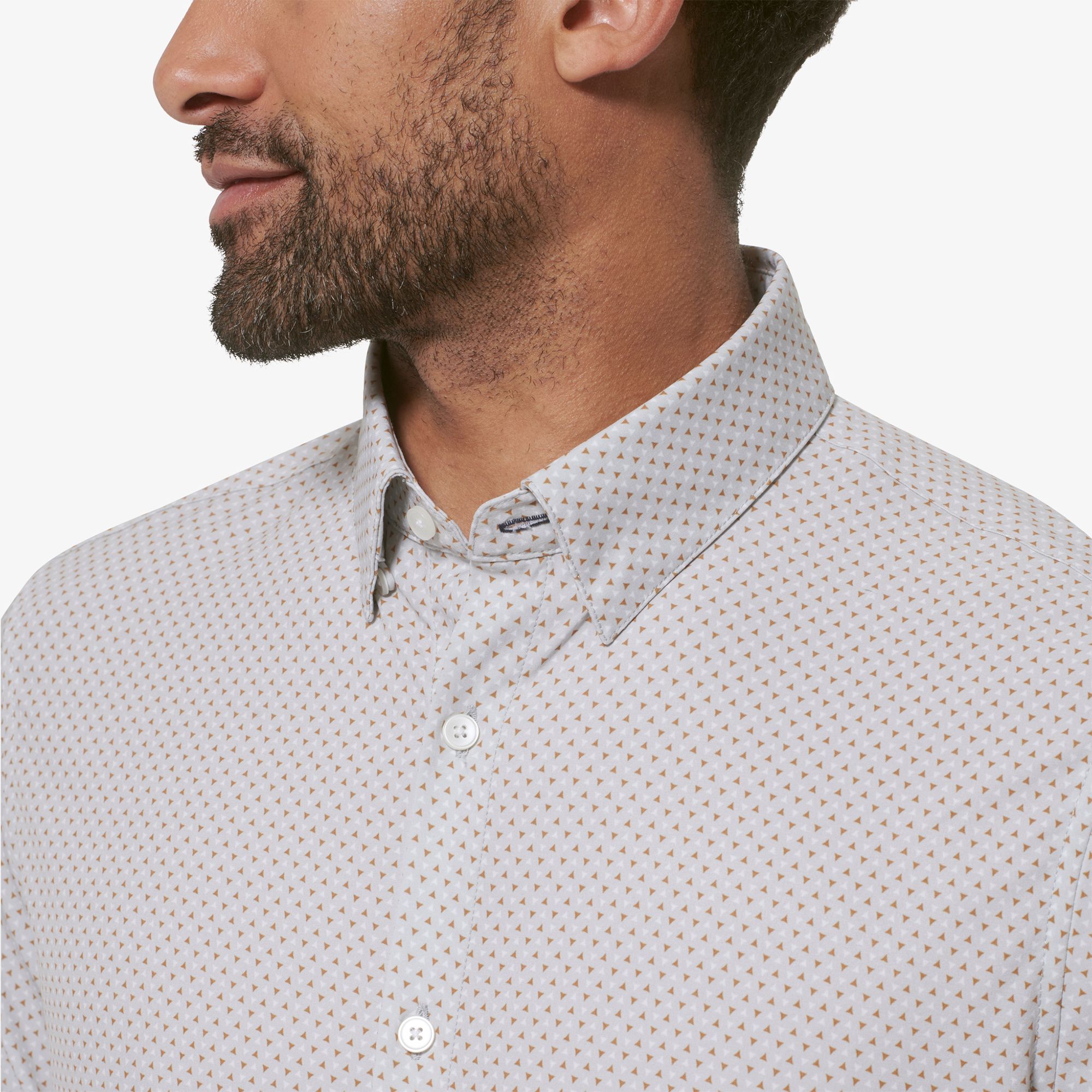 Leeward Dress Shirt - Micro Chip Geo Print - Mizzen+Main