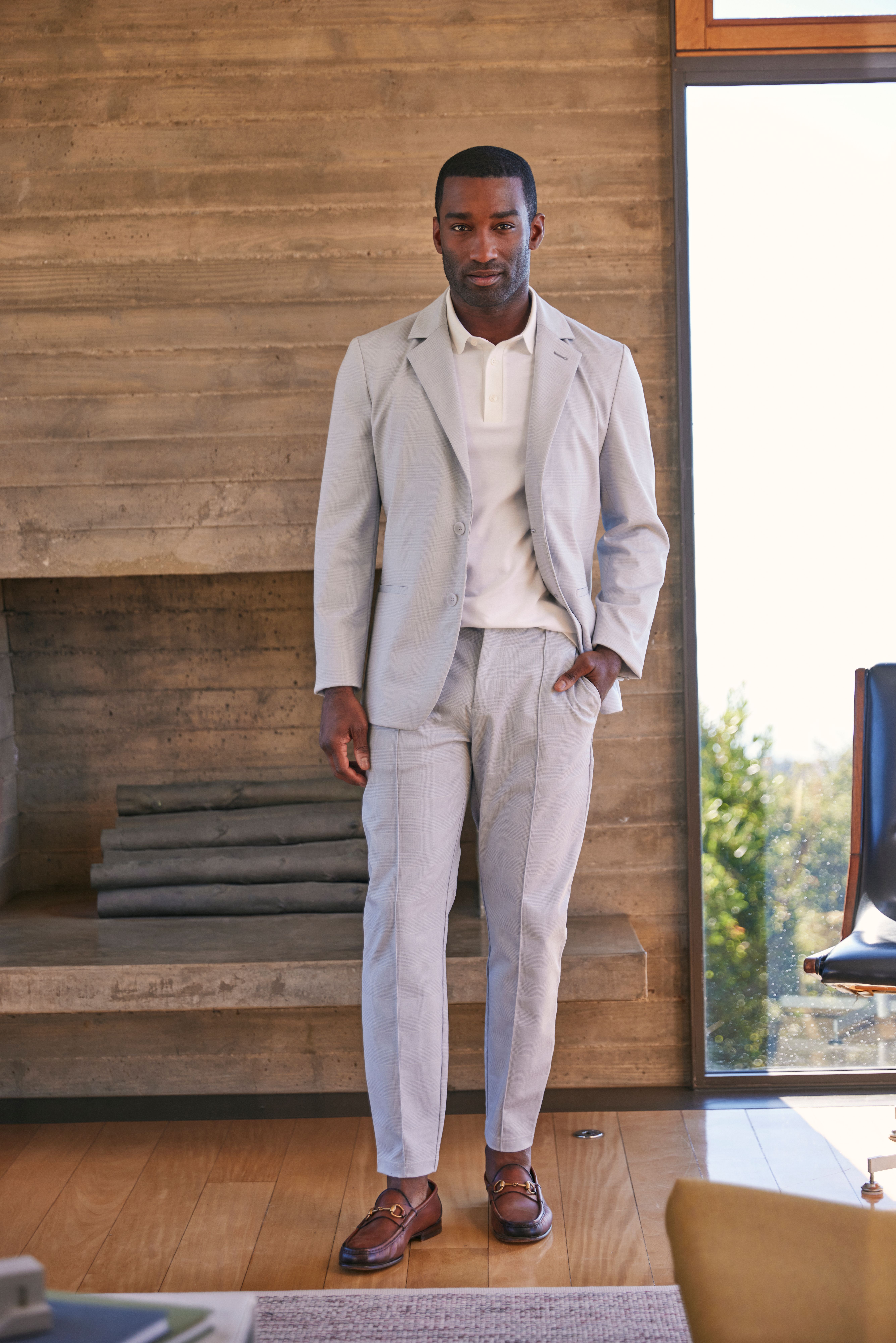 Parker Jogger Aluminum Glen Plaid