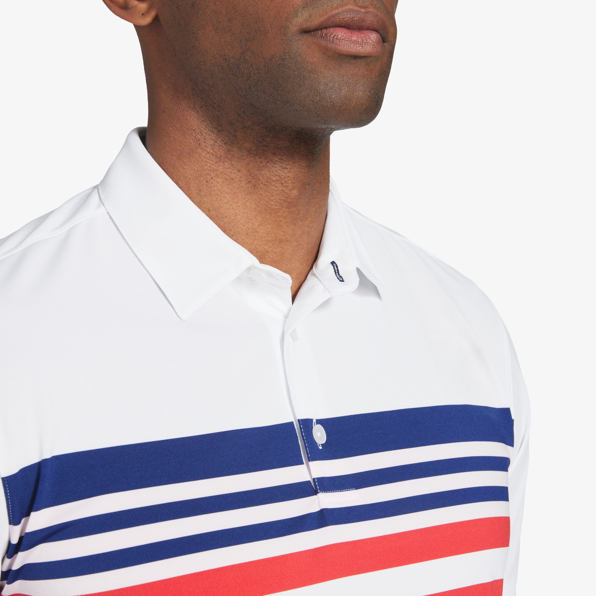 Versa Polo - Navy Red Engineered Stripe