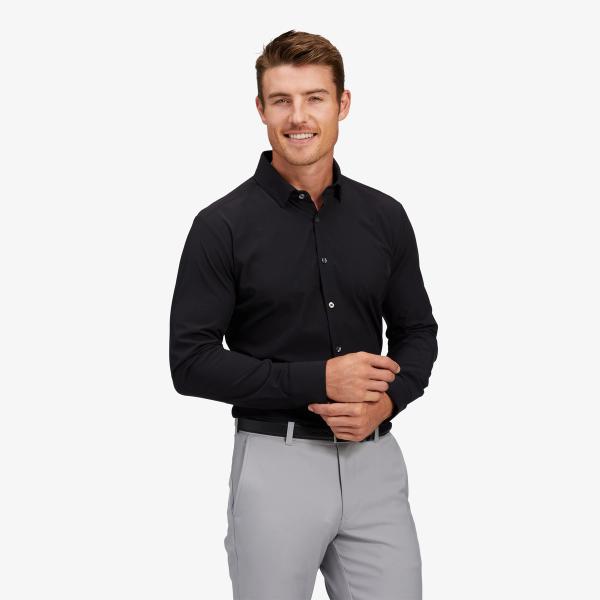Black Solid Leeward Dress Shirt Mizzen+Main