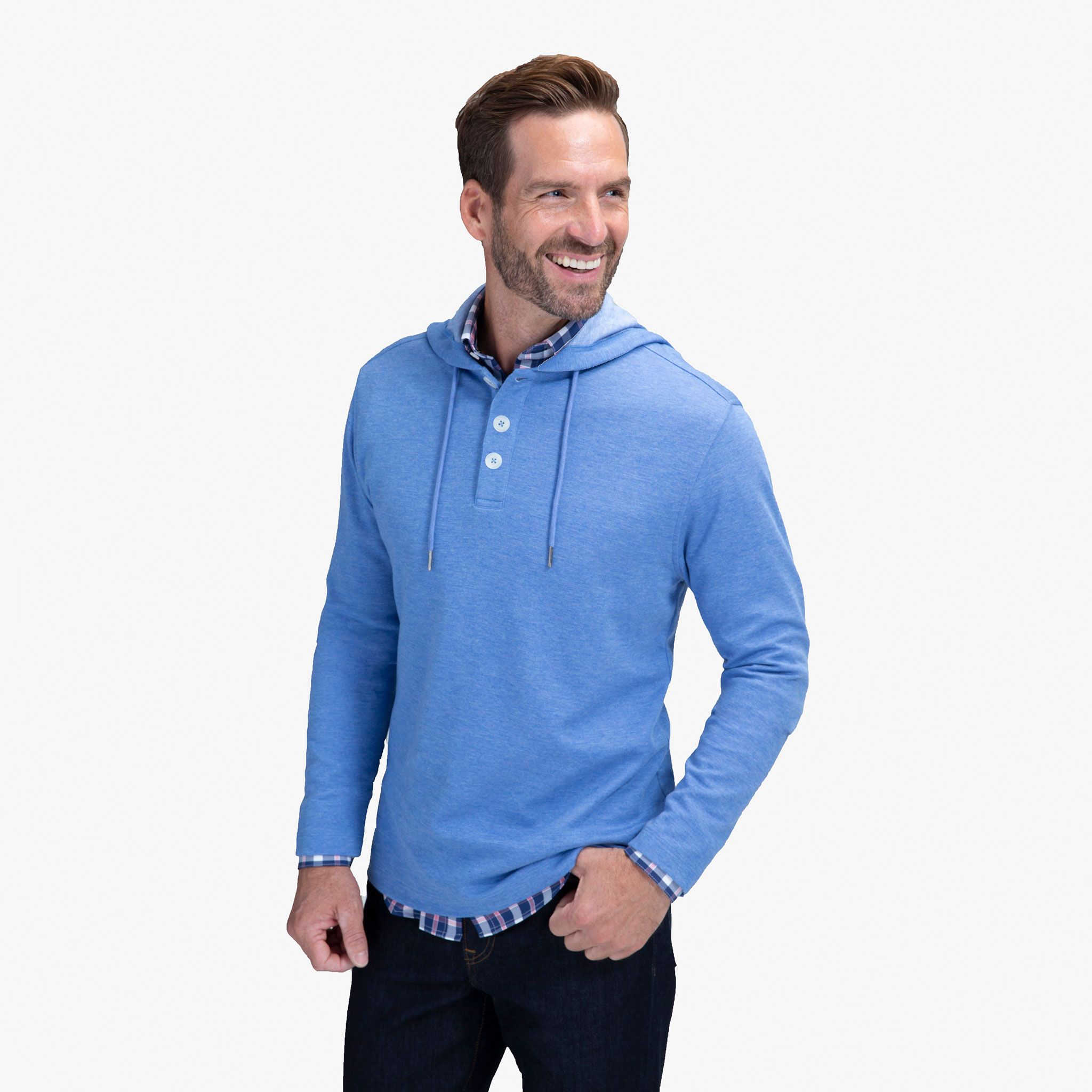 Men's deals hooded henley