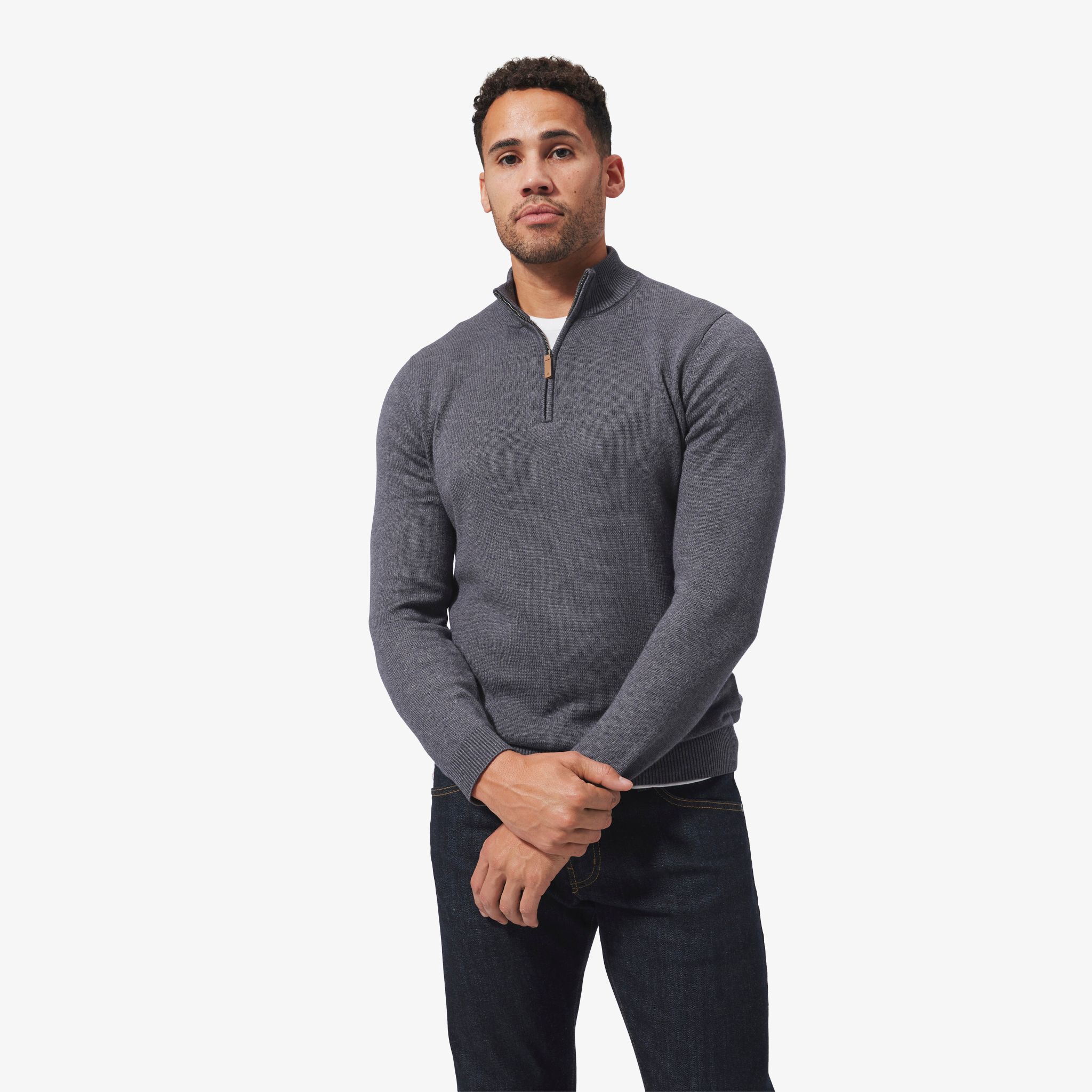 Cassady Quarter Zip - Magnet Gray Heather - Mizzen+Main