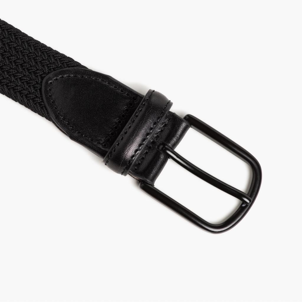 Manille Belt / braided leather - Black