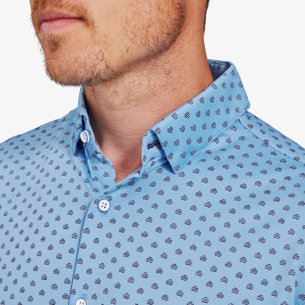 Blue Circle Geo Print Shirt - Mizzen+Main