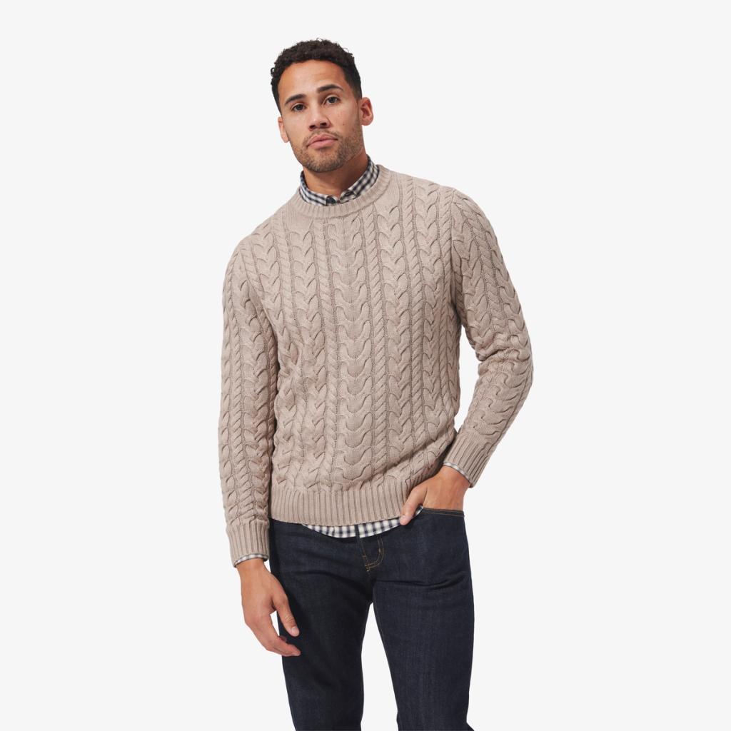 Redford Sweater - Vintage Khaki Heather - Mizzen+Main