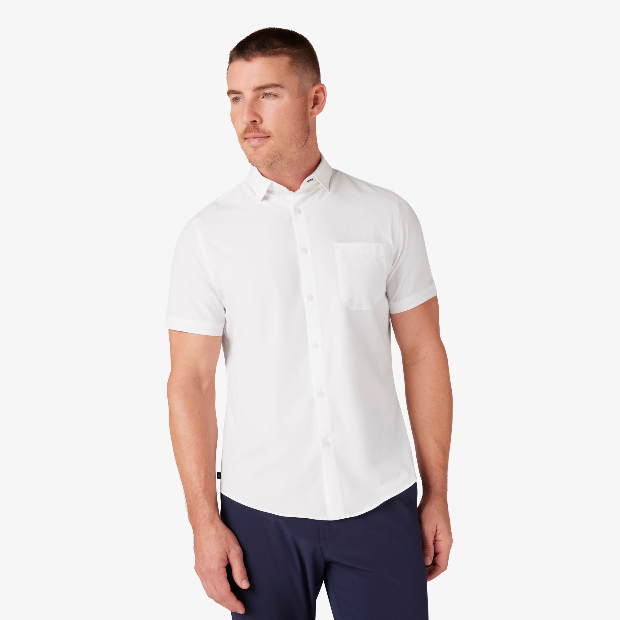 Leeward Short Sleeve - White Solid