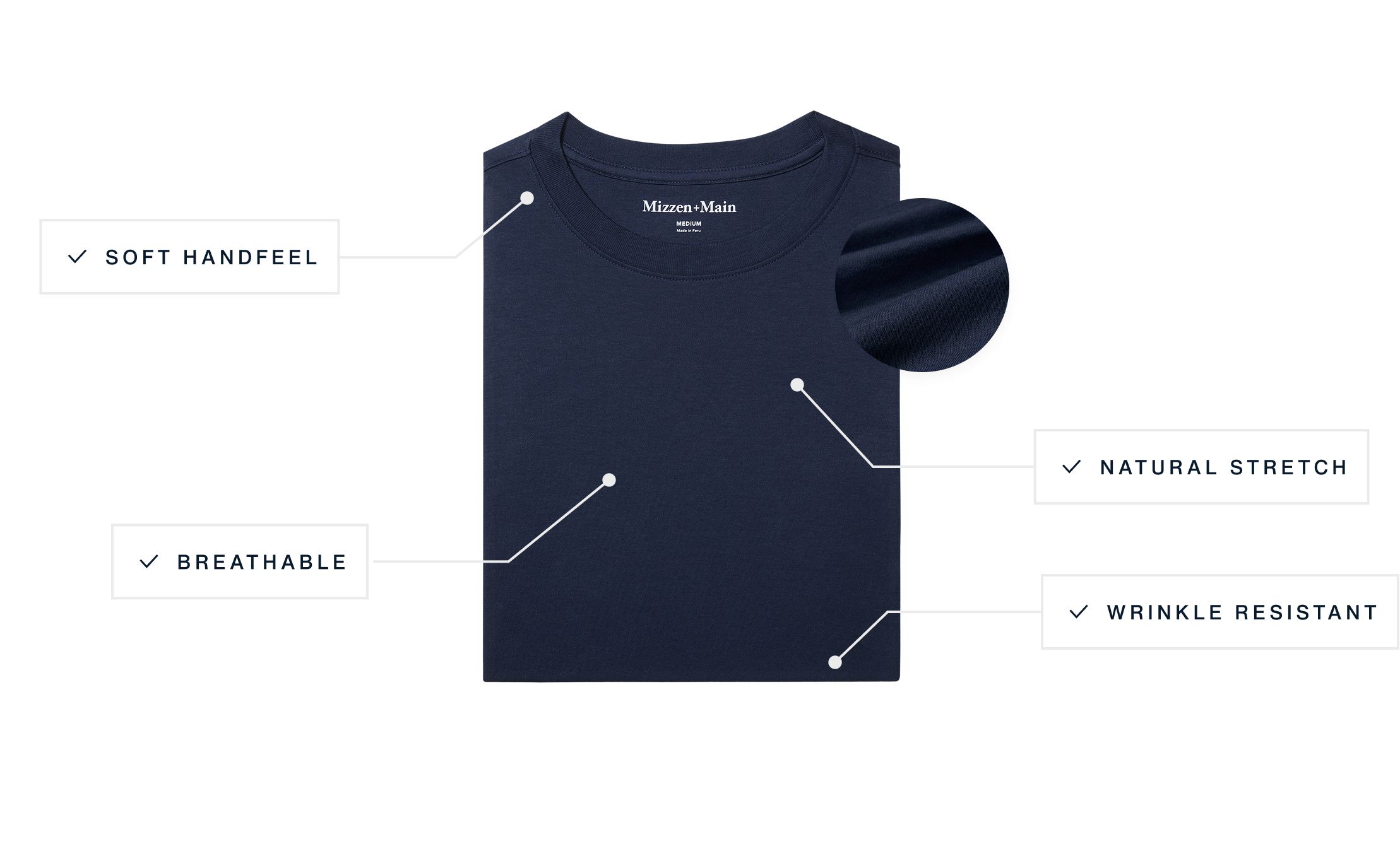 A flat lay of our Ashe The Palmer T-Shirt highlighting its features.