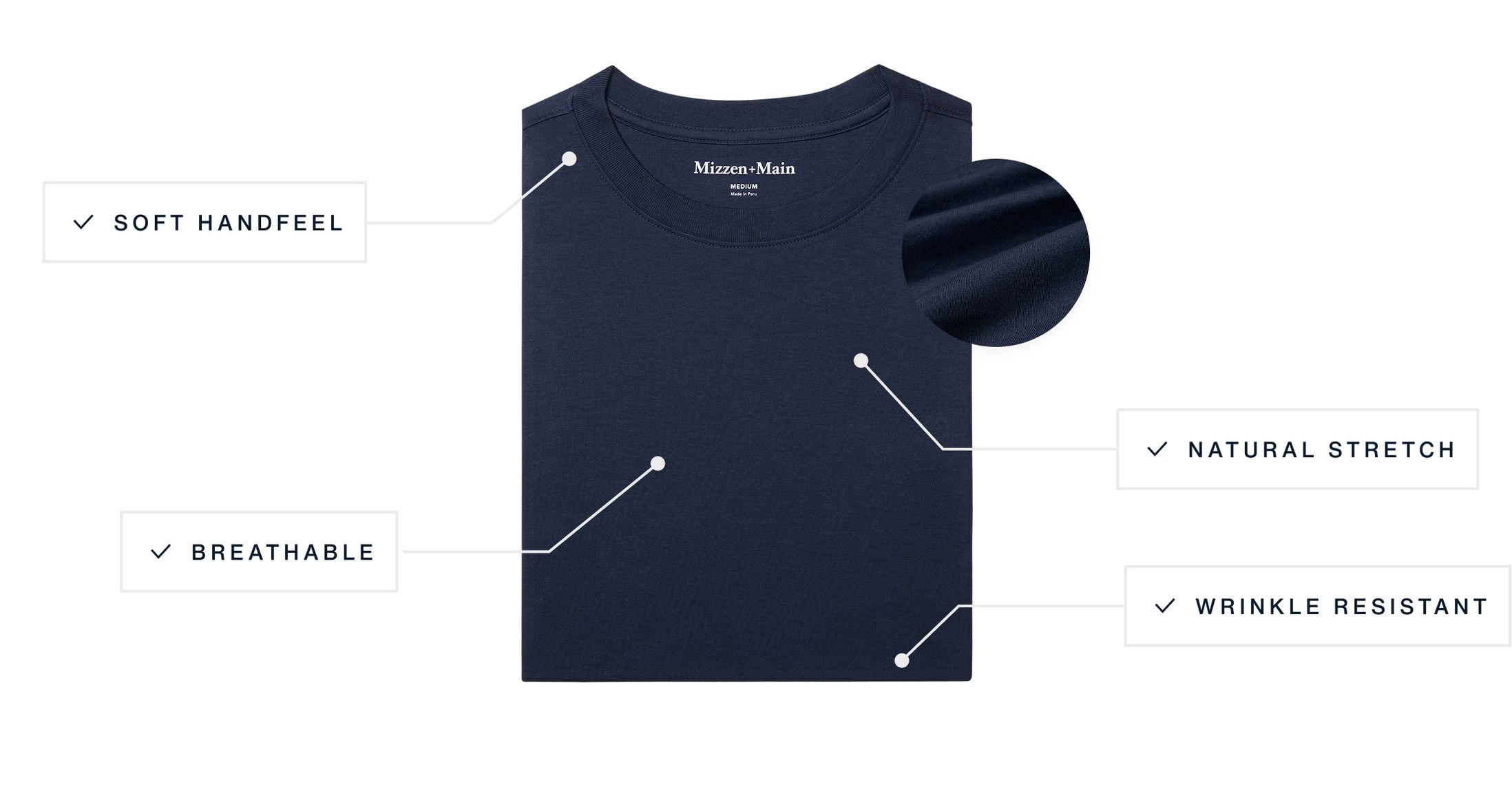 A flat lay of our Ashe The Palmer T-Shirt highlighting its features.