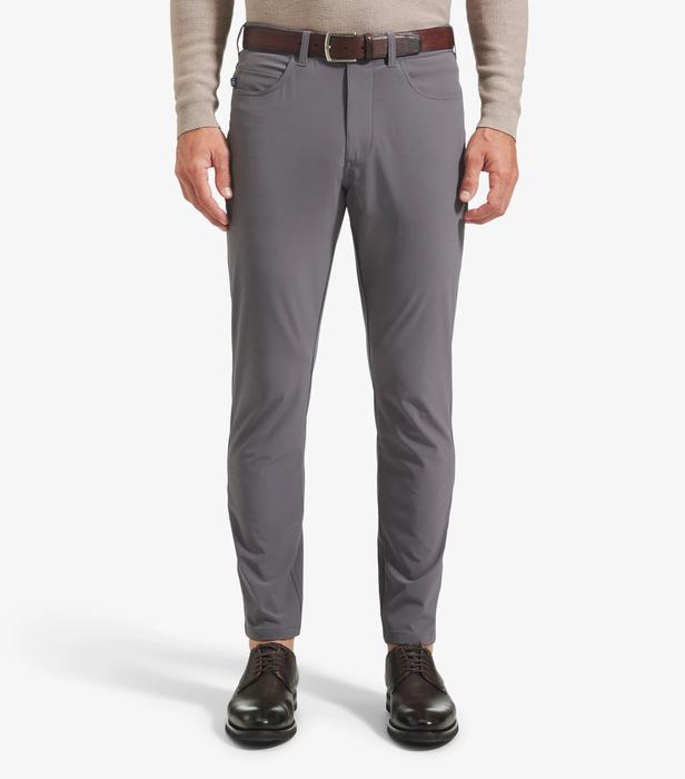 Mizzen+Main's 5-pocket pant in charcoal solid color. featured image