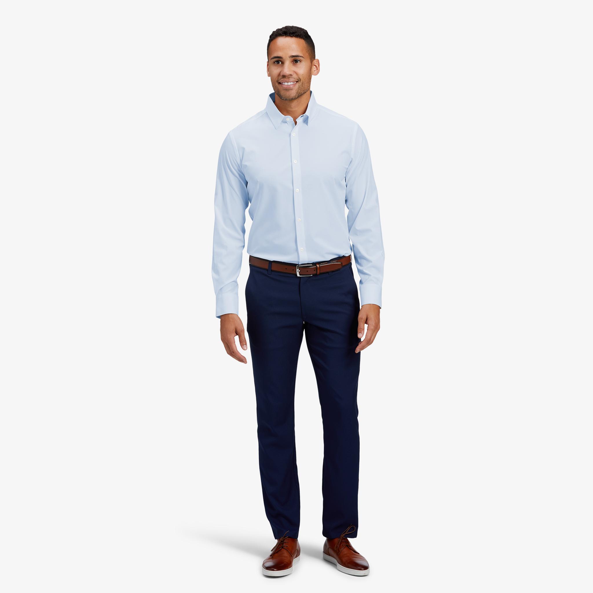 Light Blue Solid Dress Shirt - Mizzen+Main