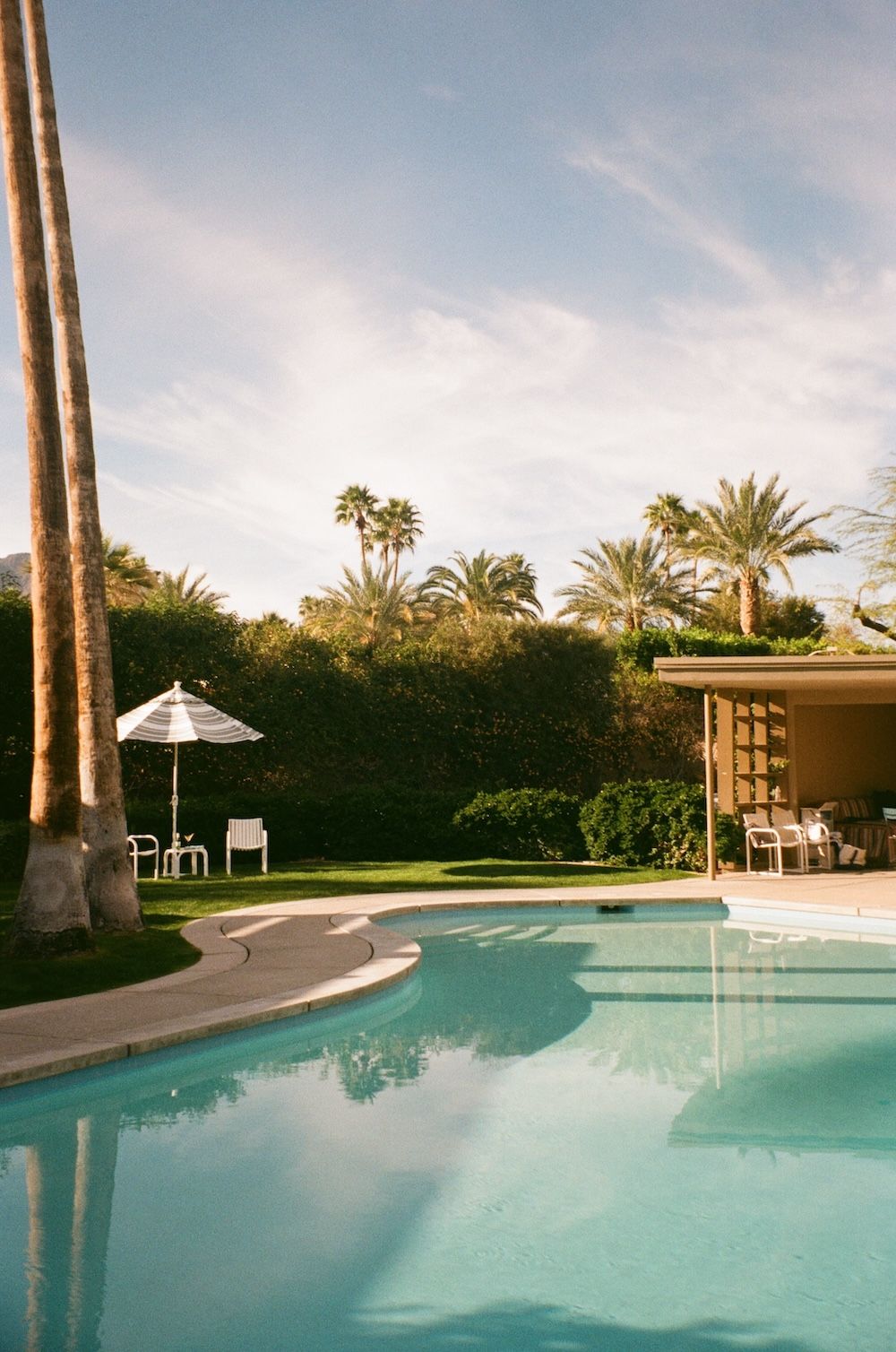 An inviting pool and cabana