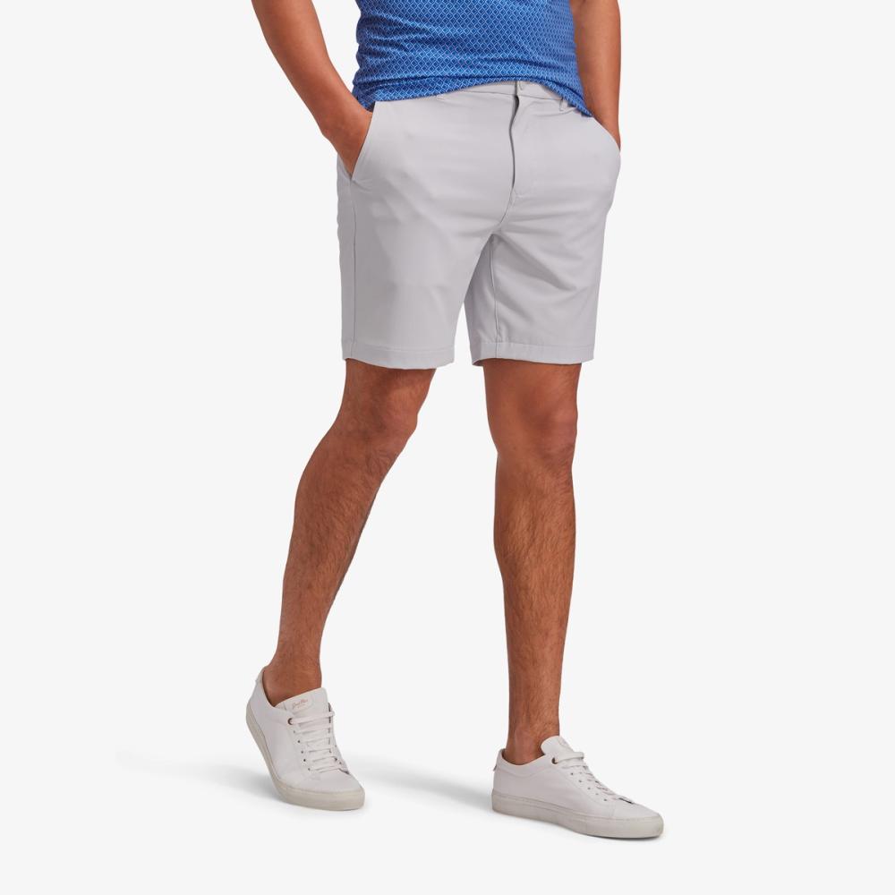 Light Gray Solid Helmsman Shorts - Mizzen+Main