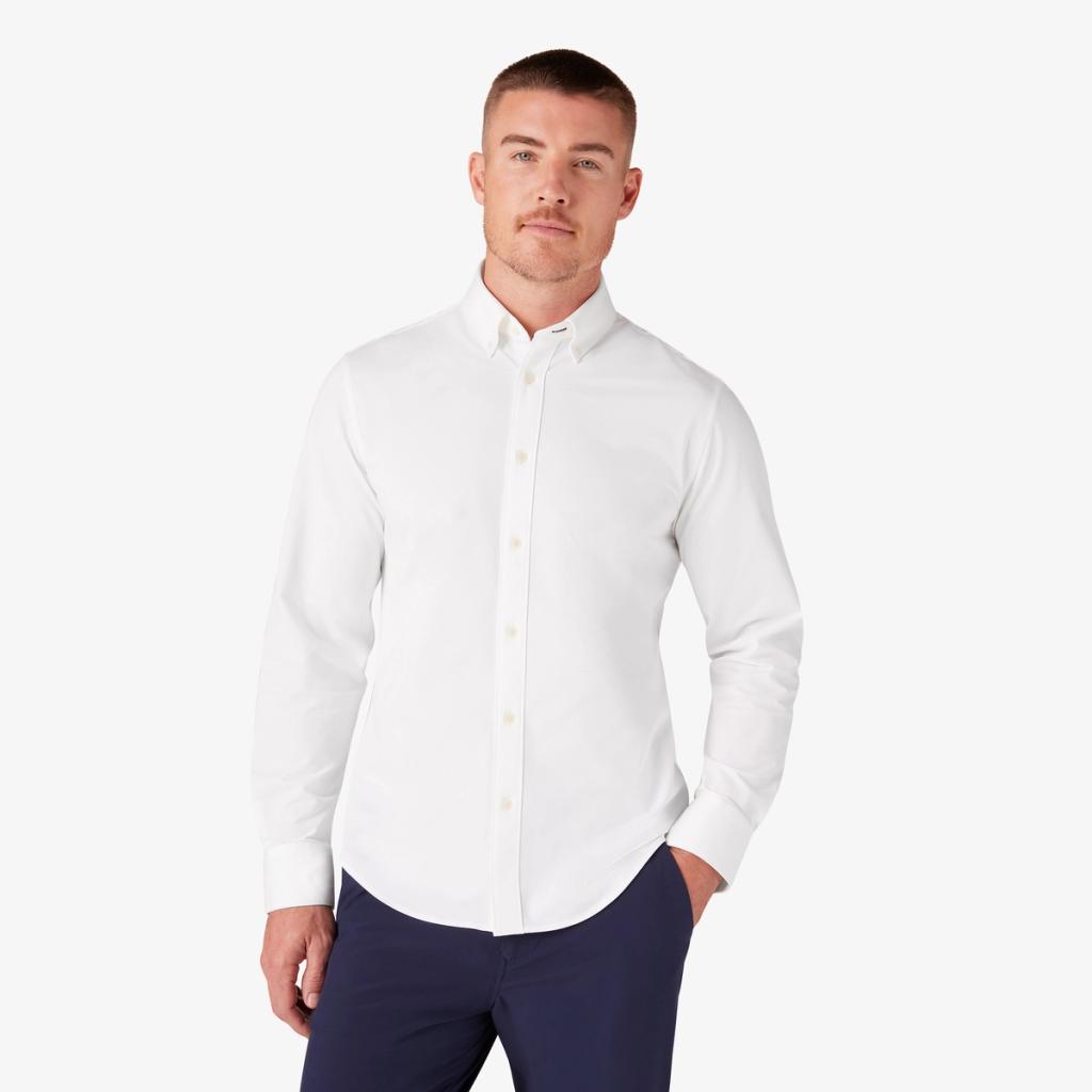 Men's Utility Shirt - Maker in Clean White Oxford Small