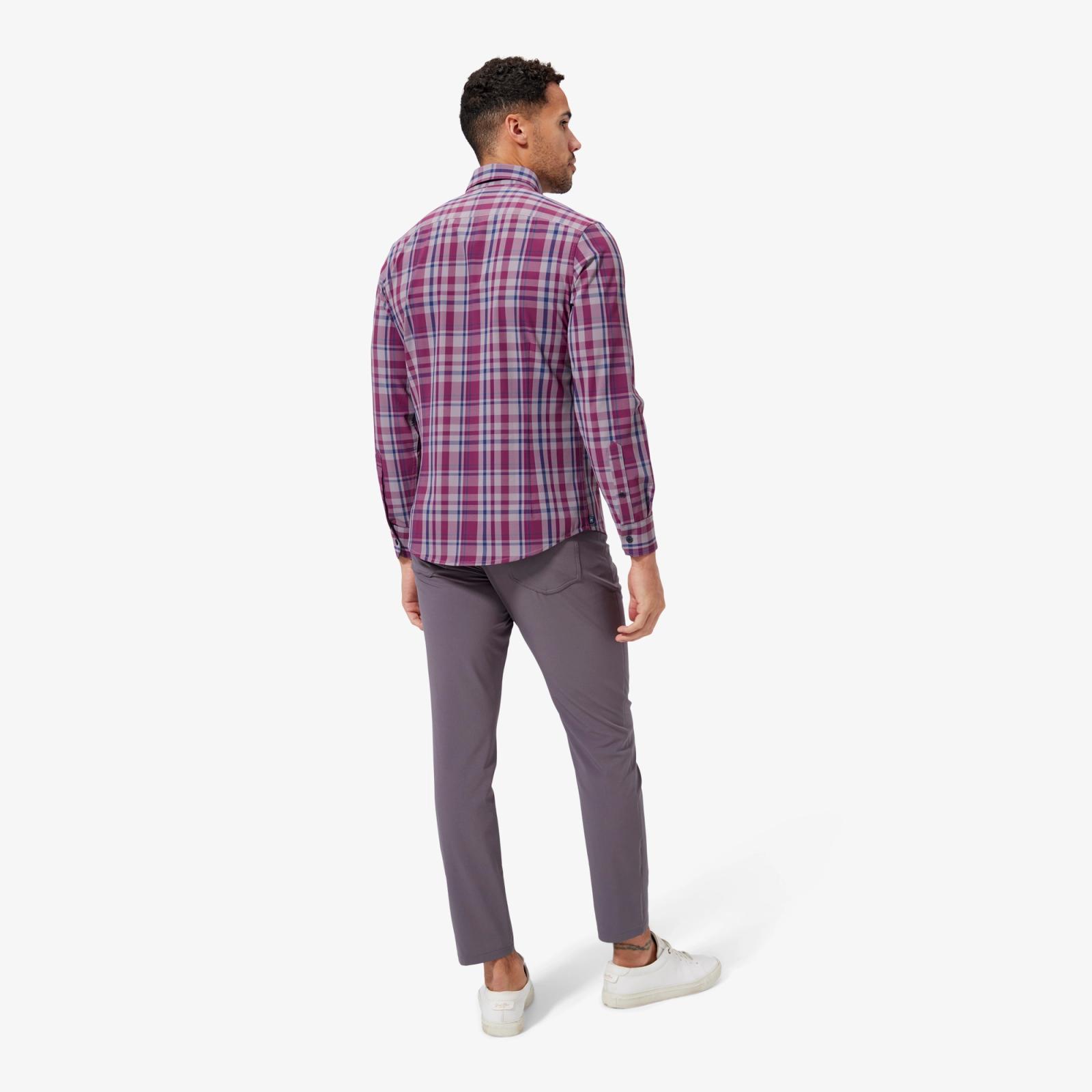 Leeward No Tuck Dress Shirt - Silver Filbert Plaid main image 0