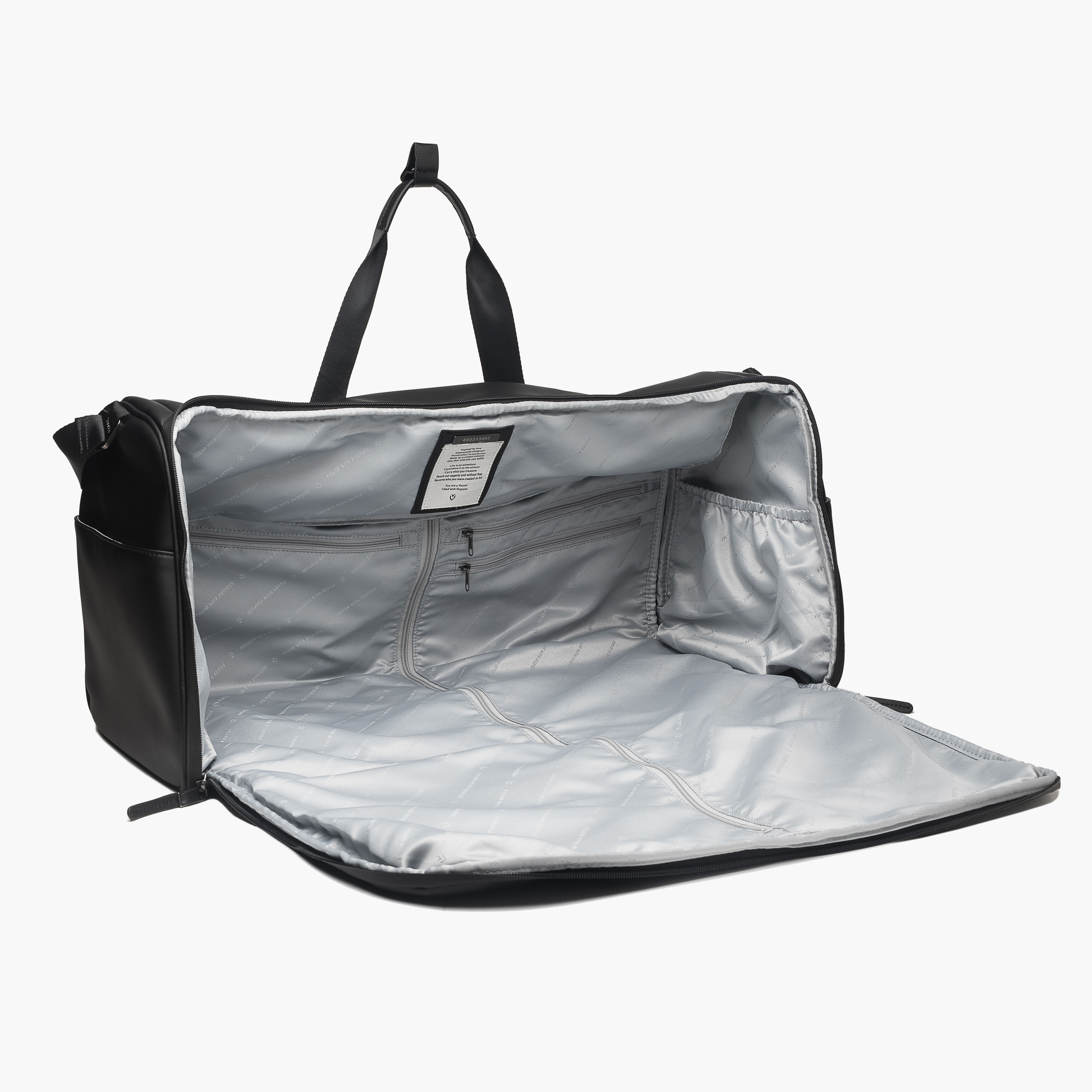 VESSEL Signature Garment Duffel - Pebbled Black