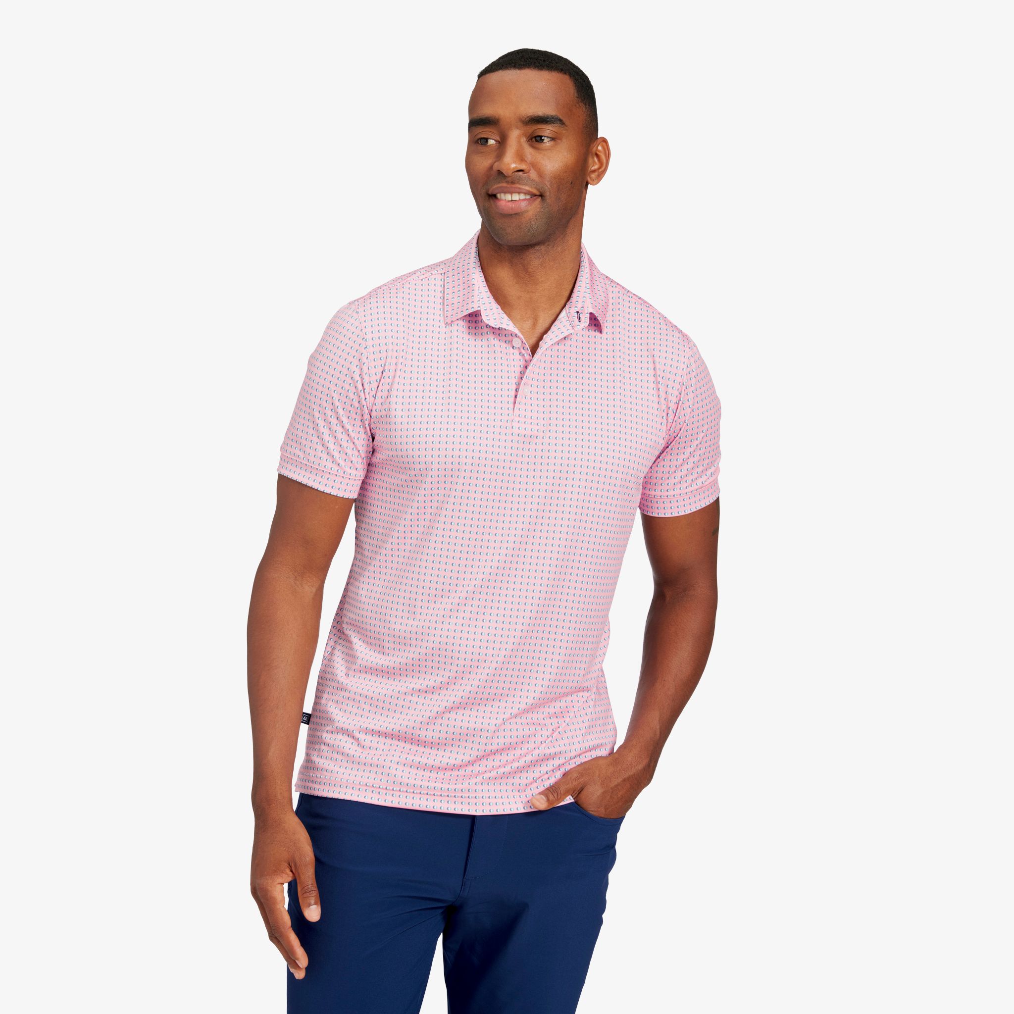 Pink Mini Geo Print Polo Mizzen Main