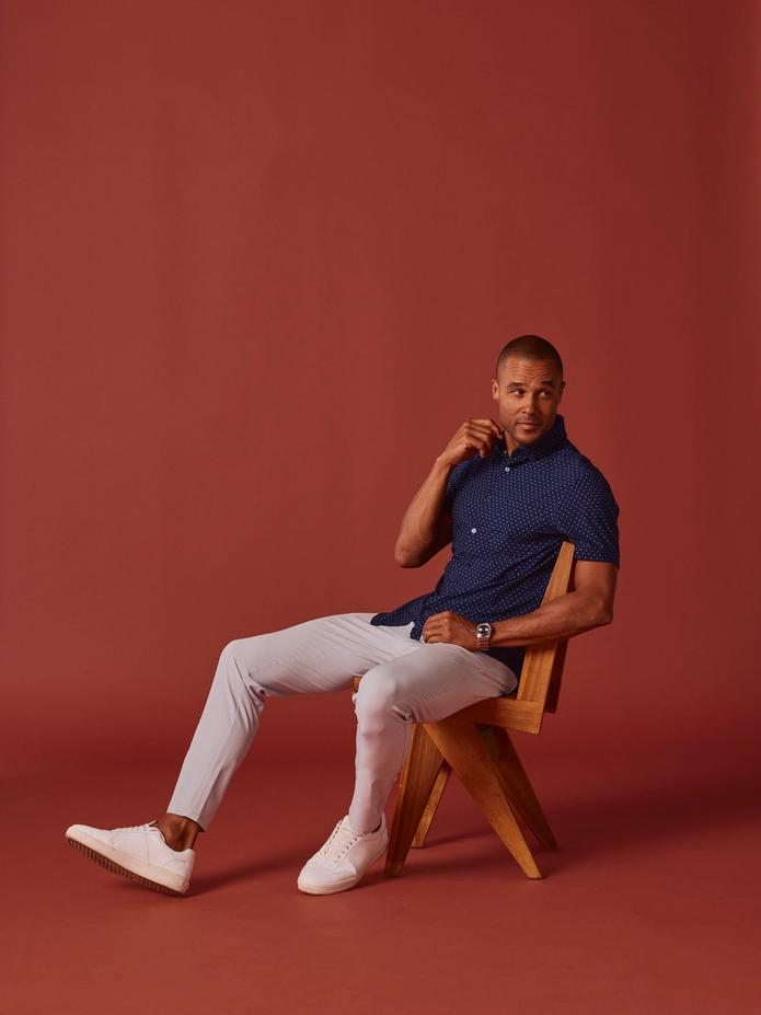 Mizzen man looking great at a photo shoot.