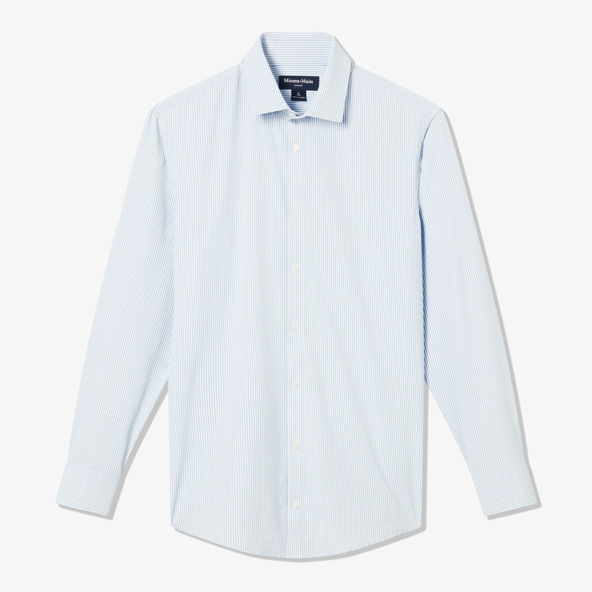 Leeward Dress Shirt - Bel Air Blue Banker Stripe